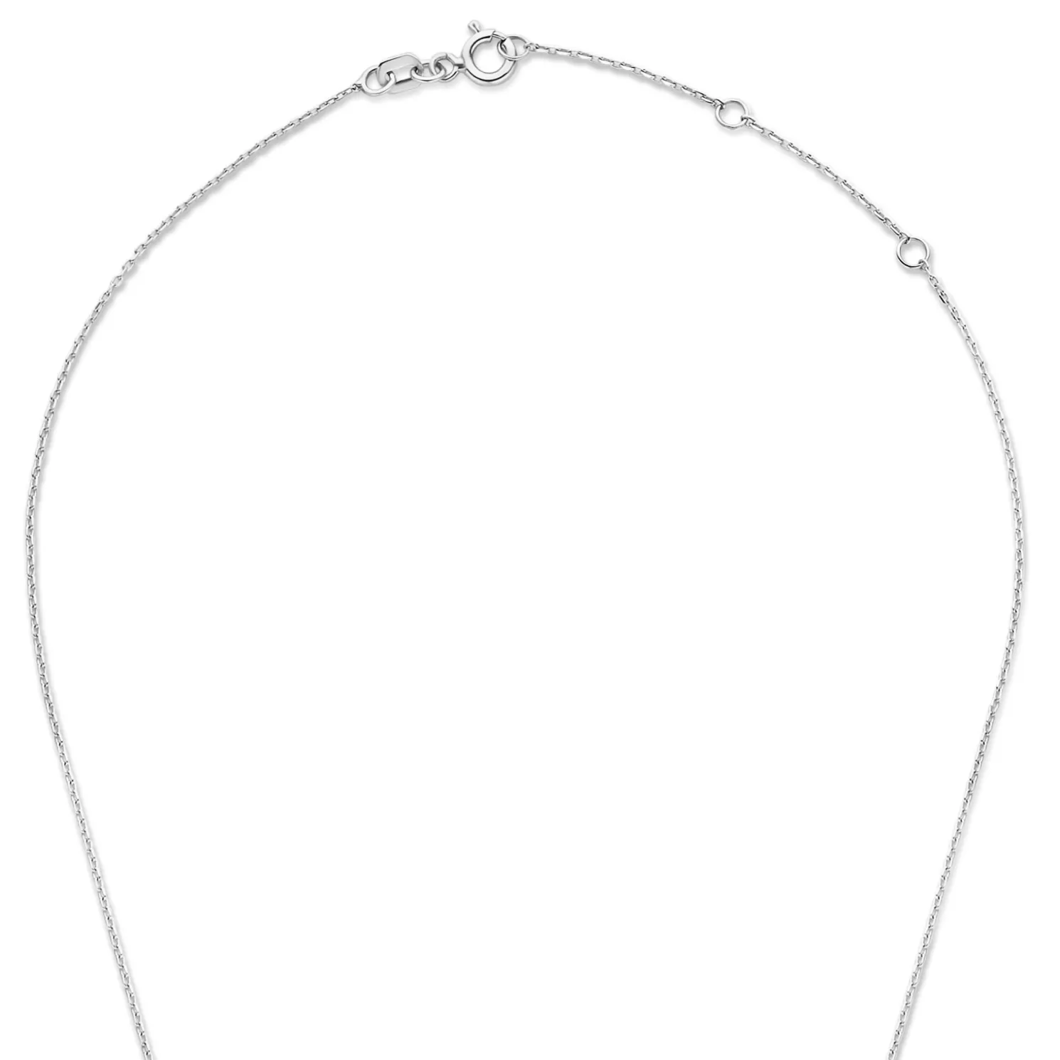 De la Paix Inaya 14 karaat witgouden collier met diamant 0.01 karaat