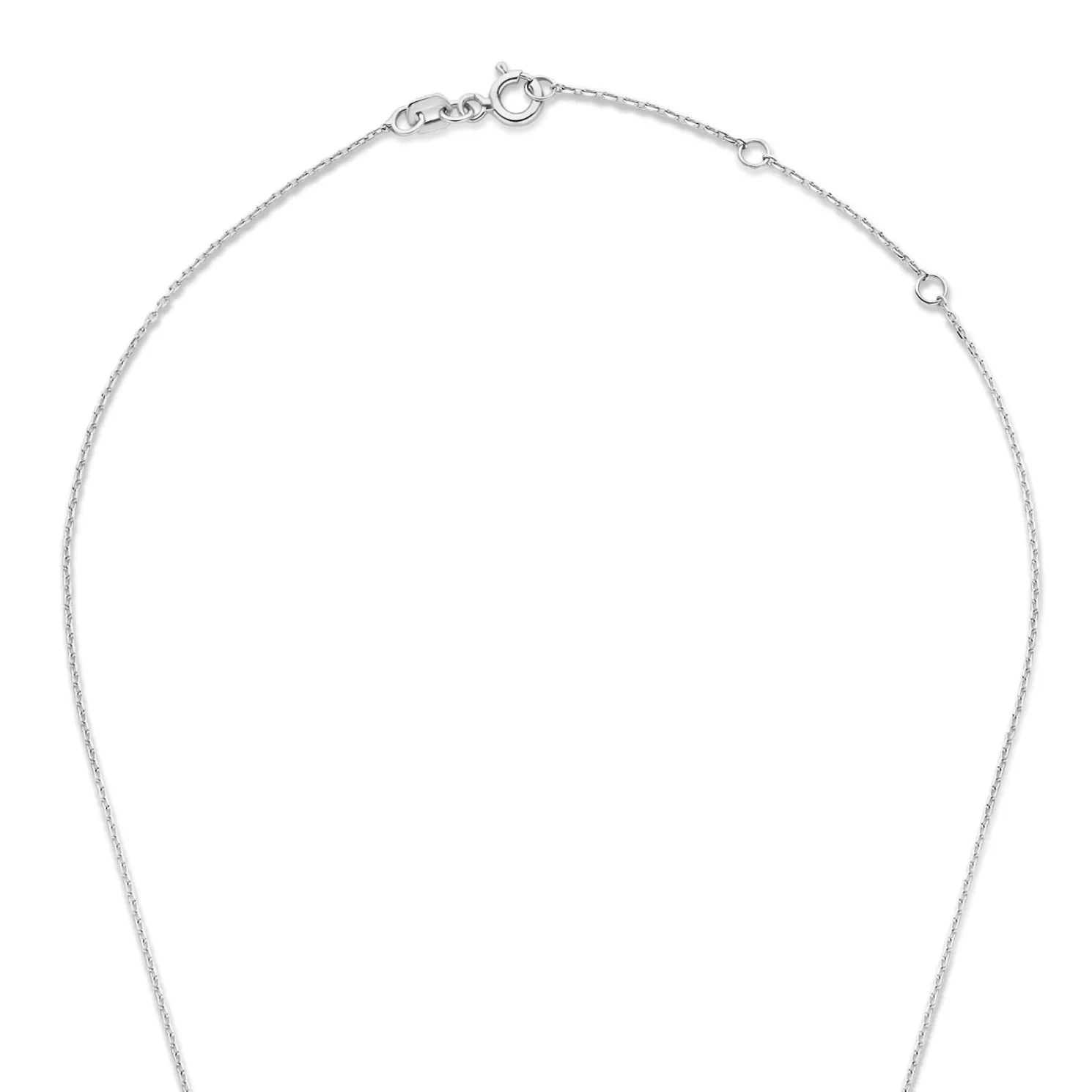 De la Paix Inaya 14 karaat witgouden collier met diamant 0.03 karaat