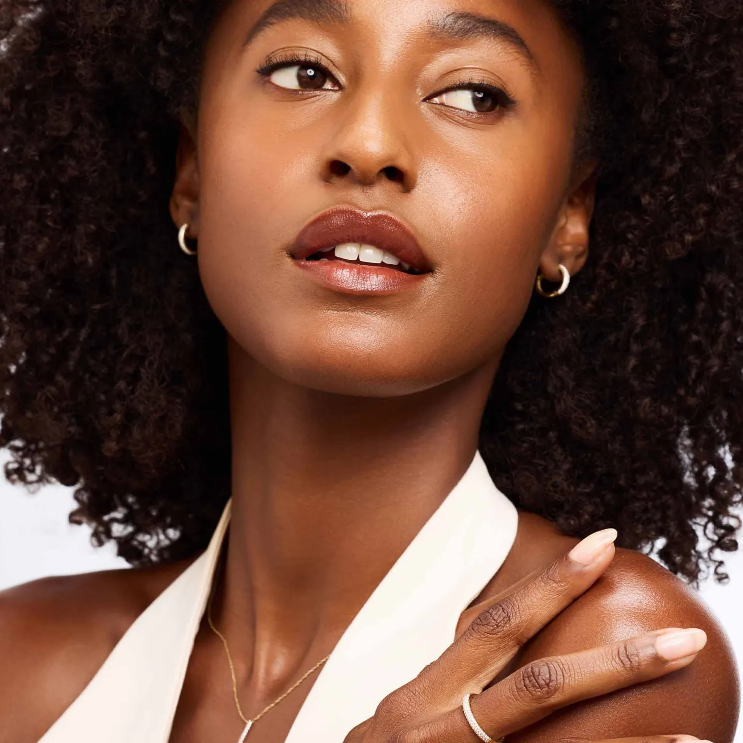 De la Paix Laure 14 karaat gouden creolen met diamant 0.25 karaat