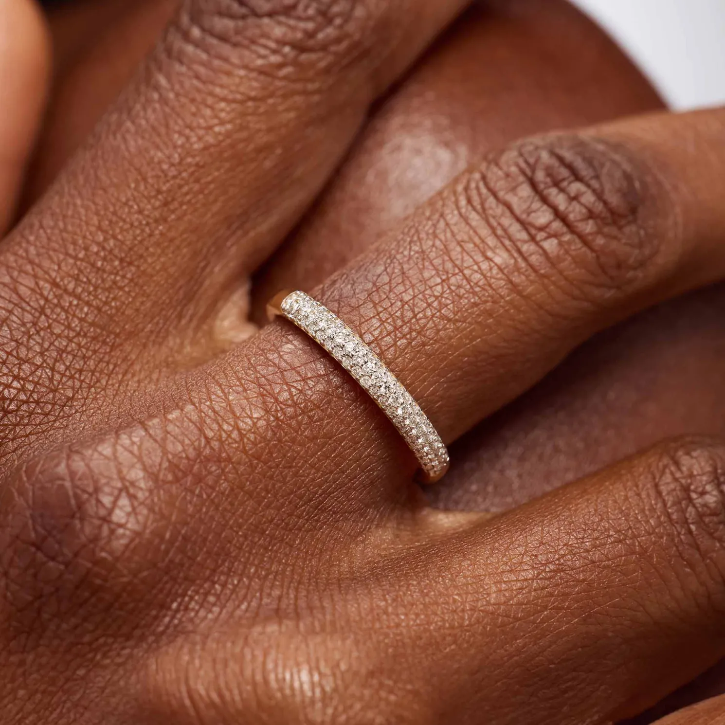 De la Paix Laure 14 karaat gouden ring met diamant 0.22 karaat