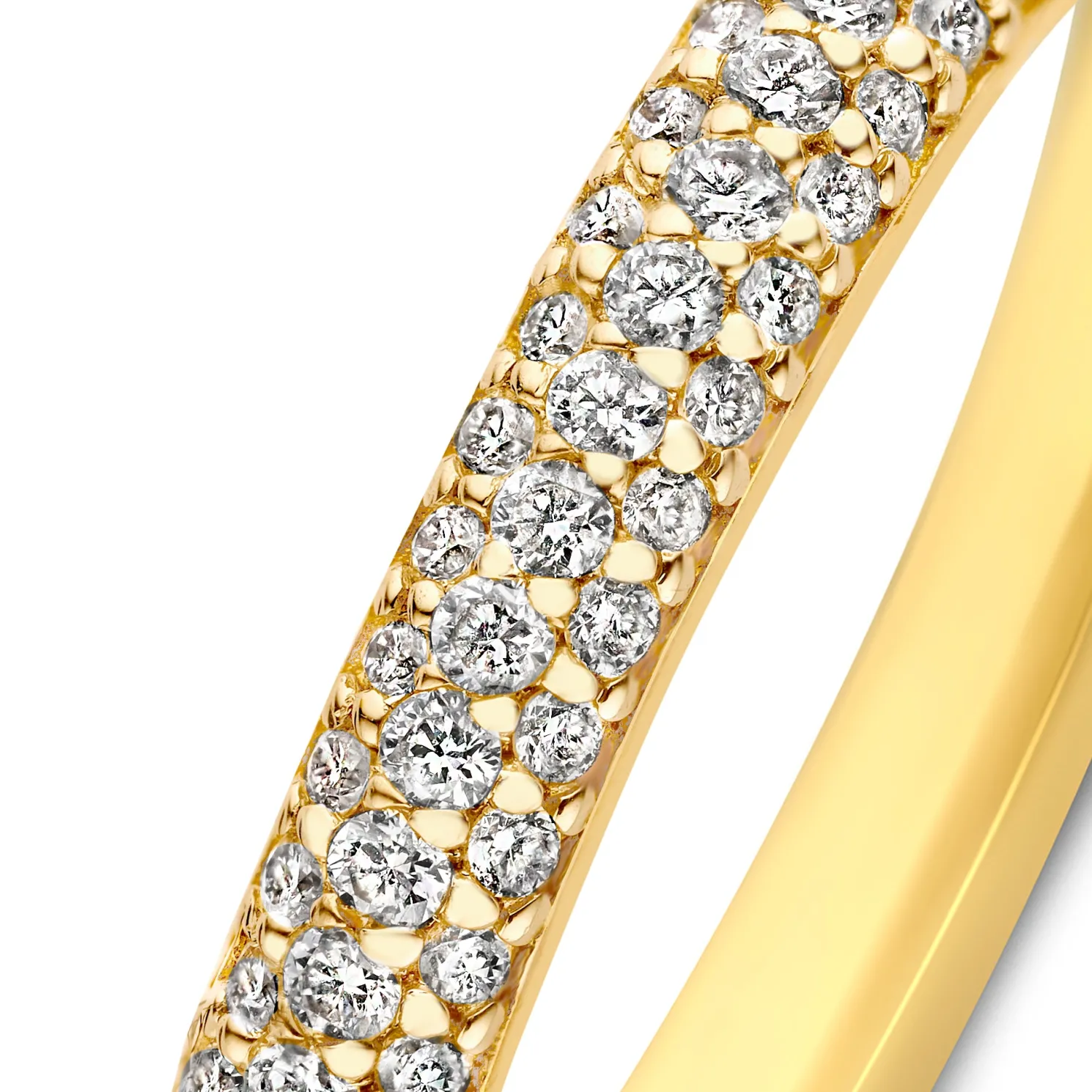 De la Paix Laure 14 karaat gouden ring met diamant 0.22 karaat