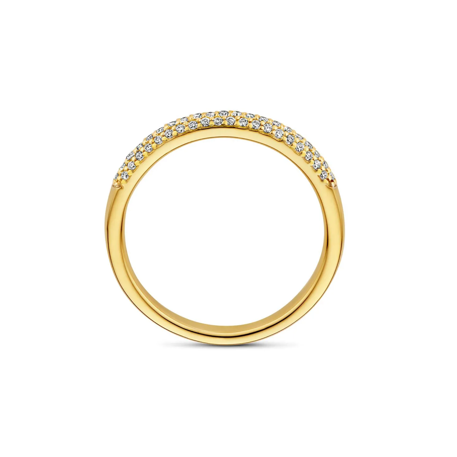 De la Paix Laure 14 karaat gouden ring met diamant 0.22 karaat