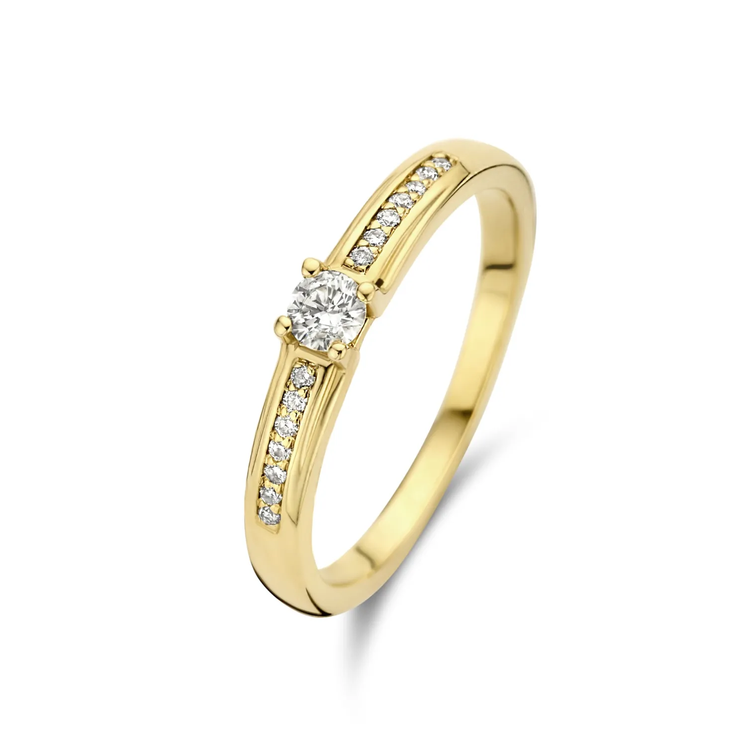 De la Paix Madeline 14 karaat gouden ring met diamant 0.20 karaat
