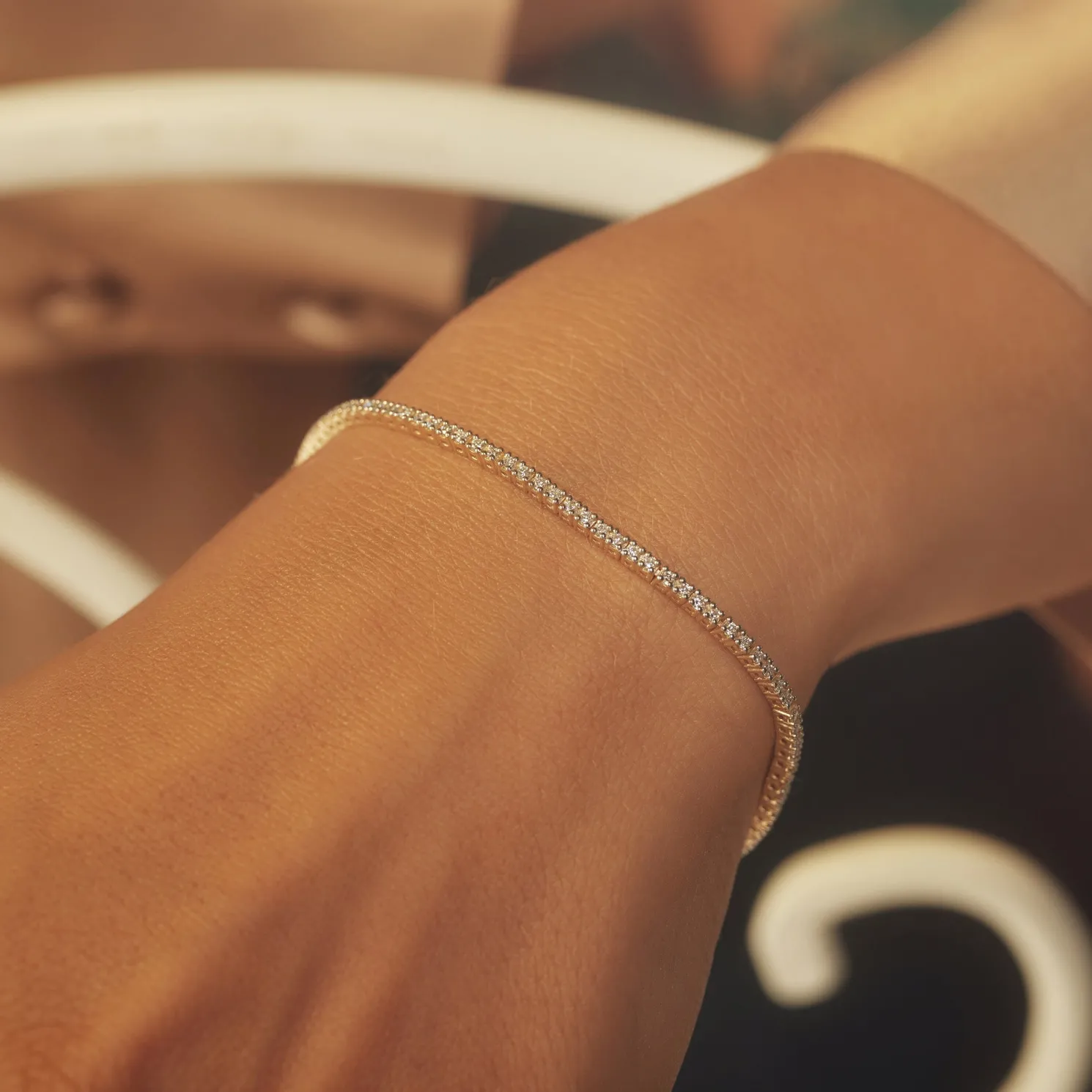 De la Paix Madeline 14 karaat gouden tennis armband met diamant 1.08 karaat