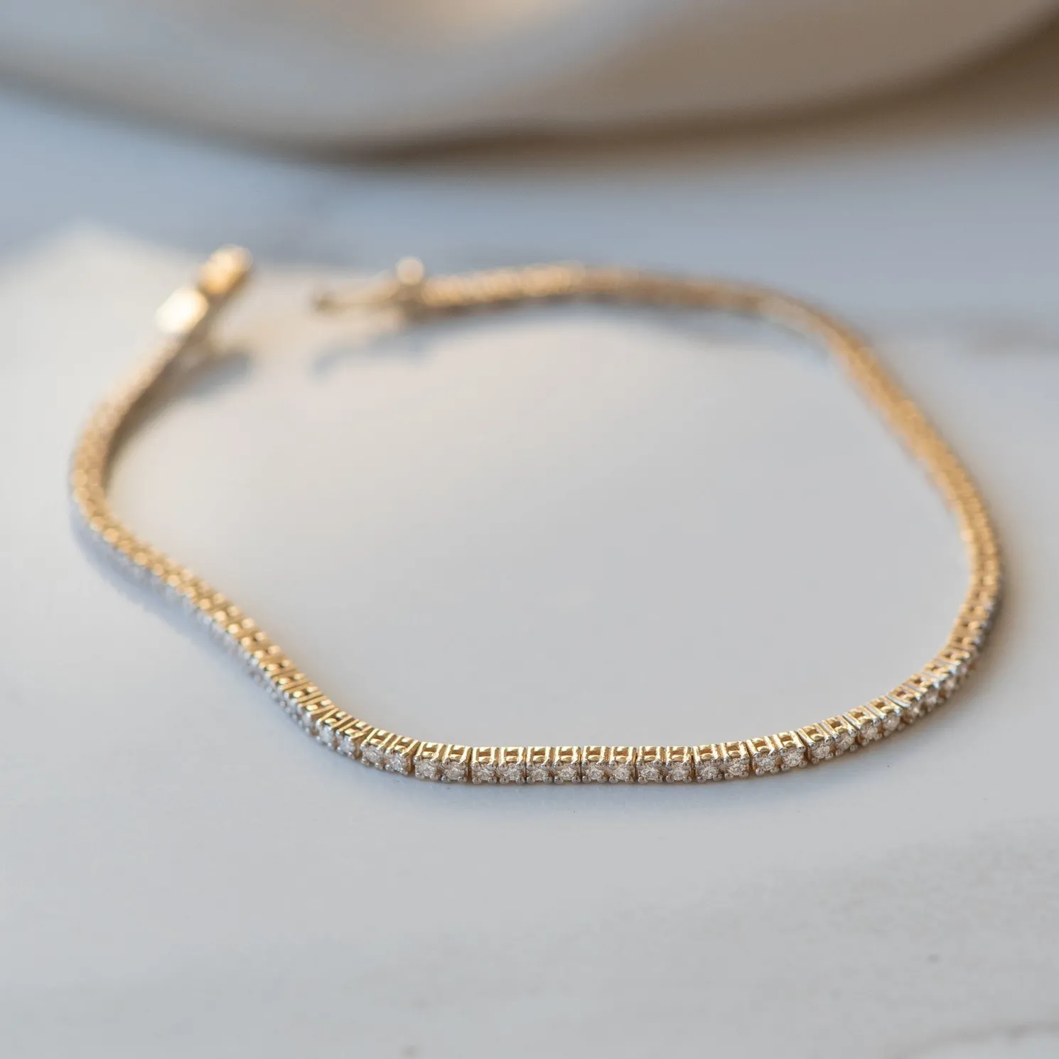 De la Paix Madeline 14 karaat gouden tennis armband met diamant 1.08 karaat