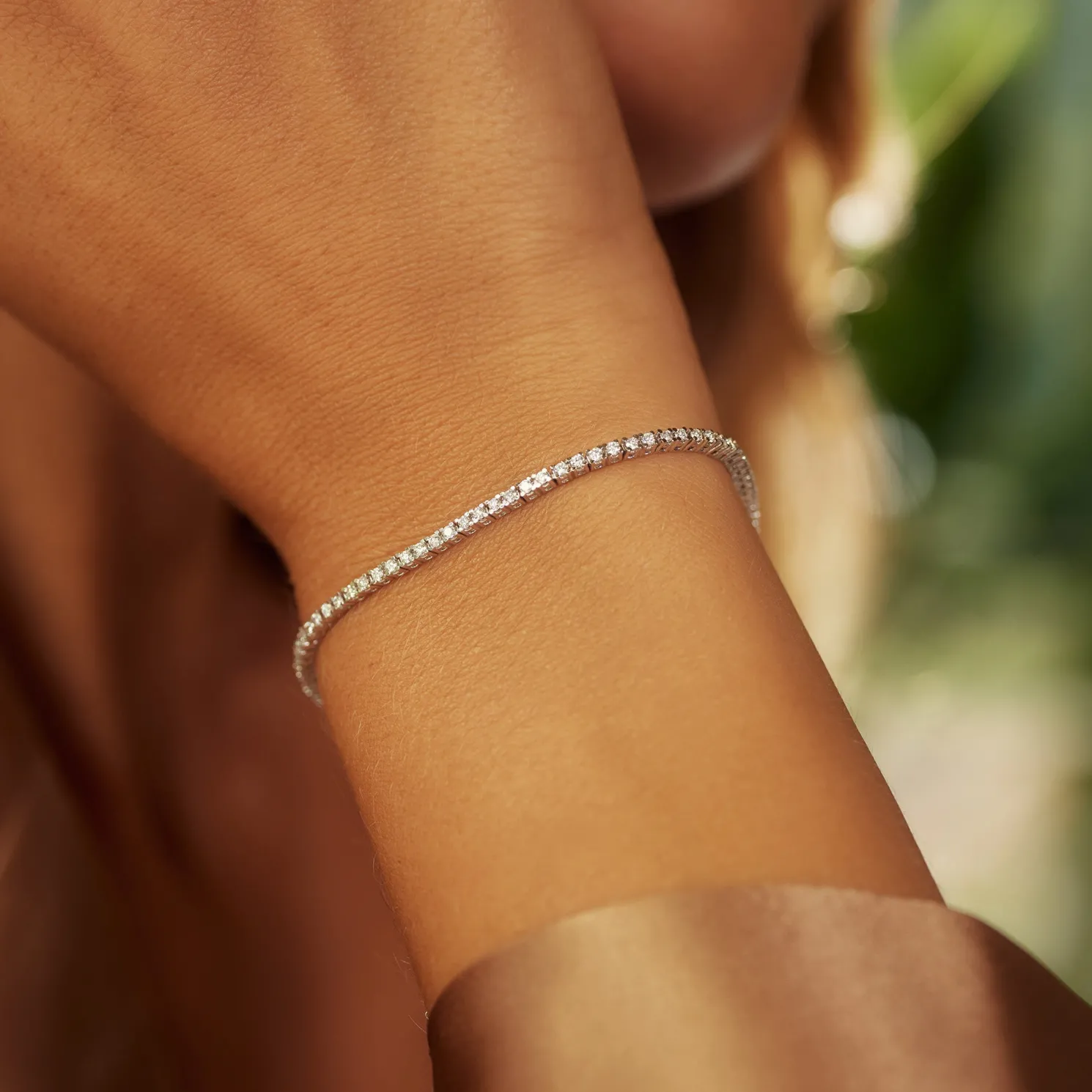 De la Paix Madeline 14 karaat witgouden tennis armband met diamant 1.08 karaat