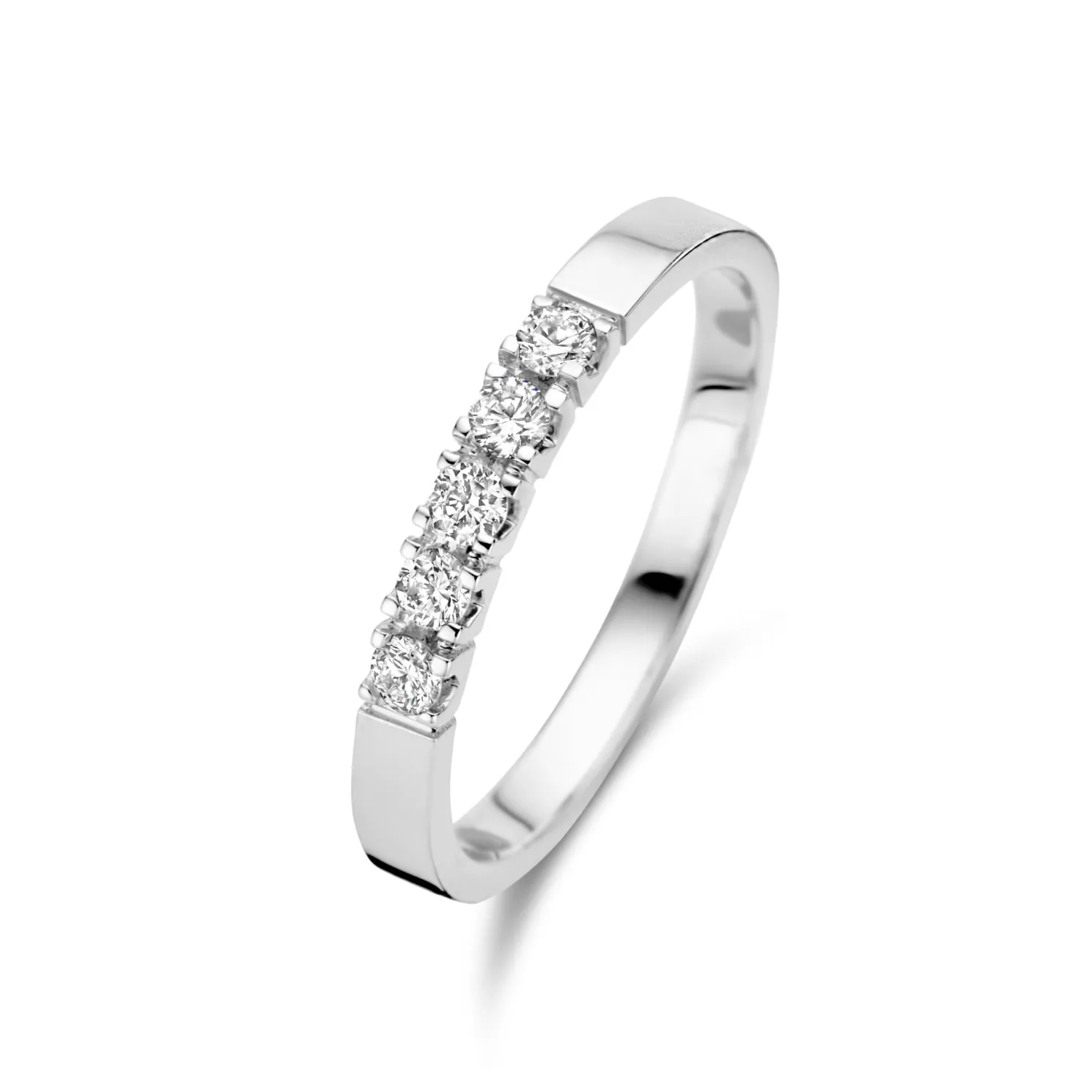 De la Paix Madeline 14 karaat witgouden ring met diamant 0.20 karaat