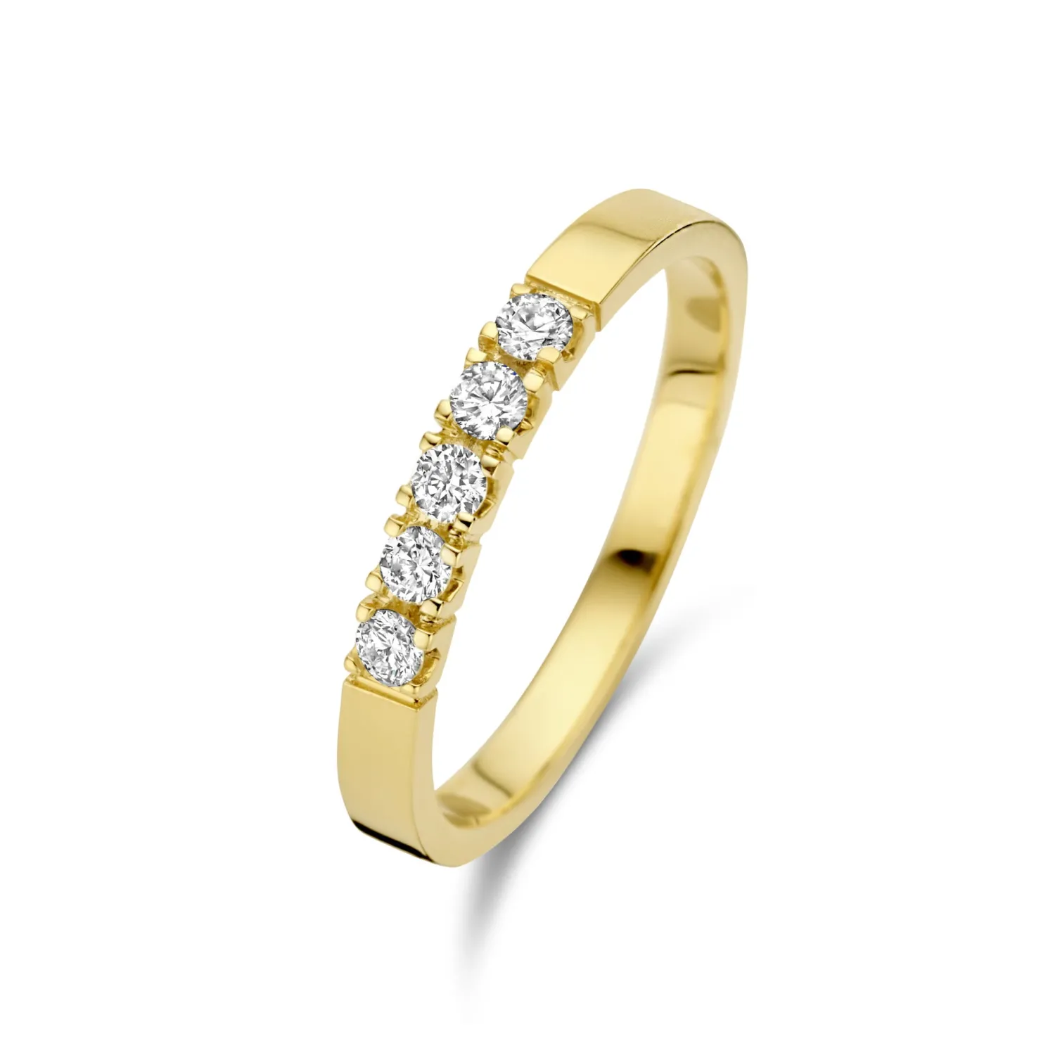 De la Paix Madeline 14 karaat gouden ring met diamant 0.20 karaat