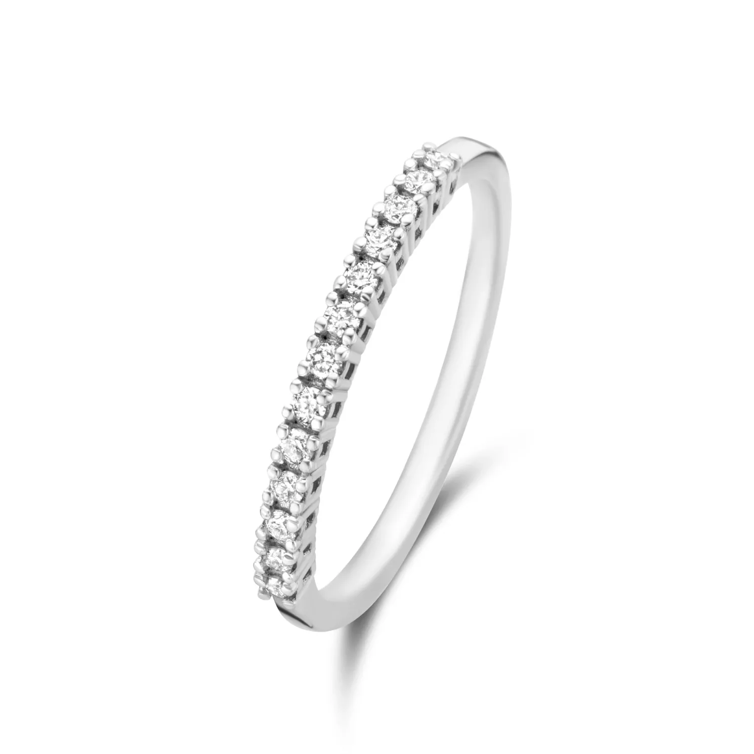 De la Paix Madeline 14 karaat witgouden ring met diamant 0.14 karaat