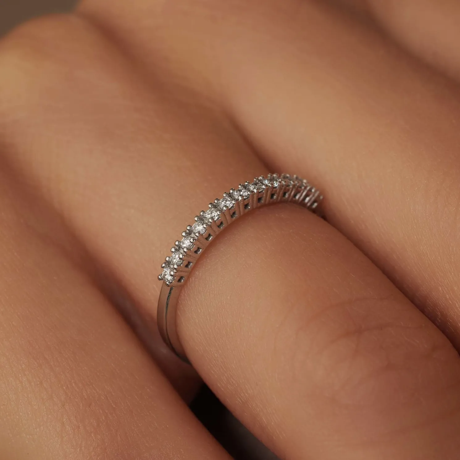 De la Paix Madeline 14 karaat witgouden ring met diamant 0.14 karaat