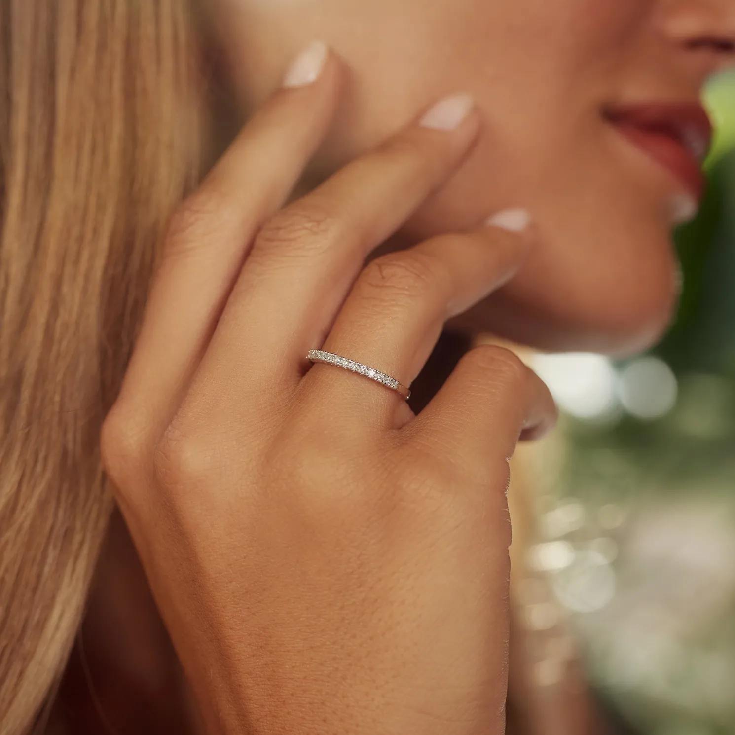 De la Paix Madeline 14 karaat witgouden ring met diamant 0.14 karaat