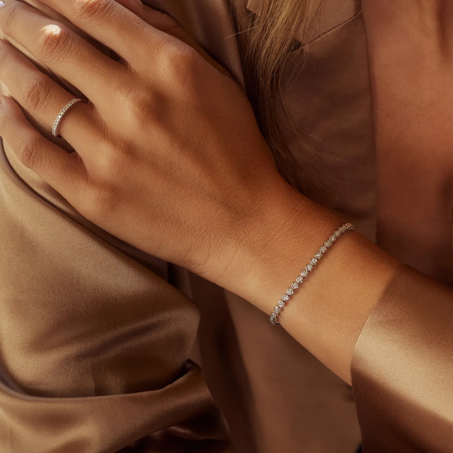 De la Paix Madeline 14 karaat witgouden ring met diamant 0.14 karaat