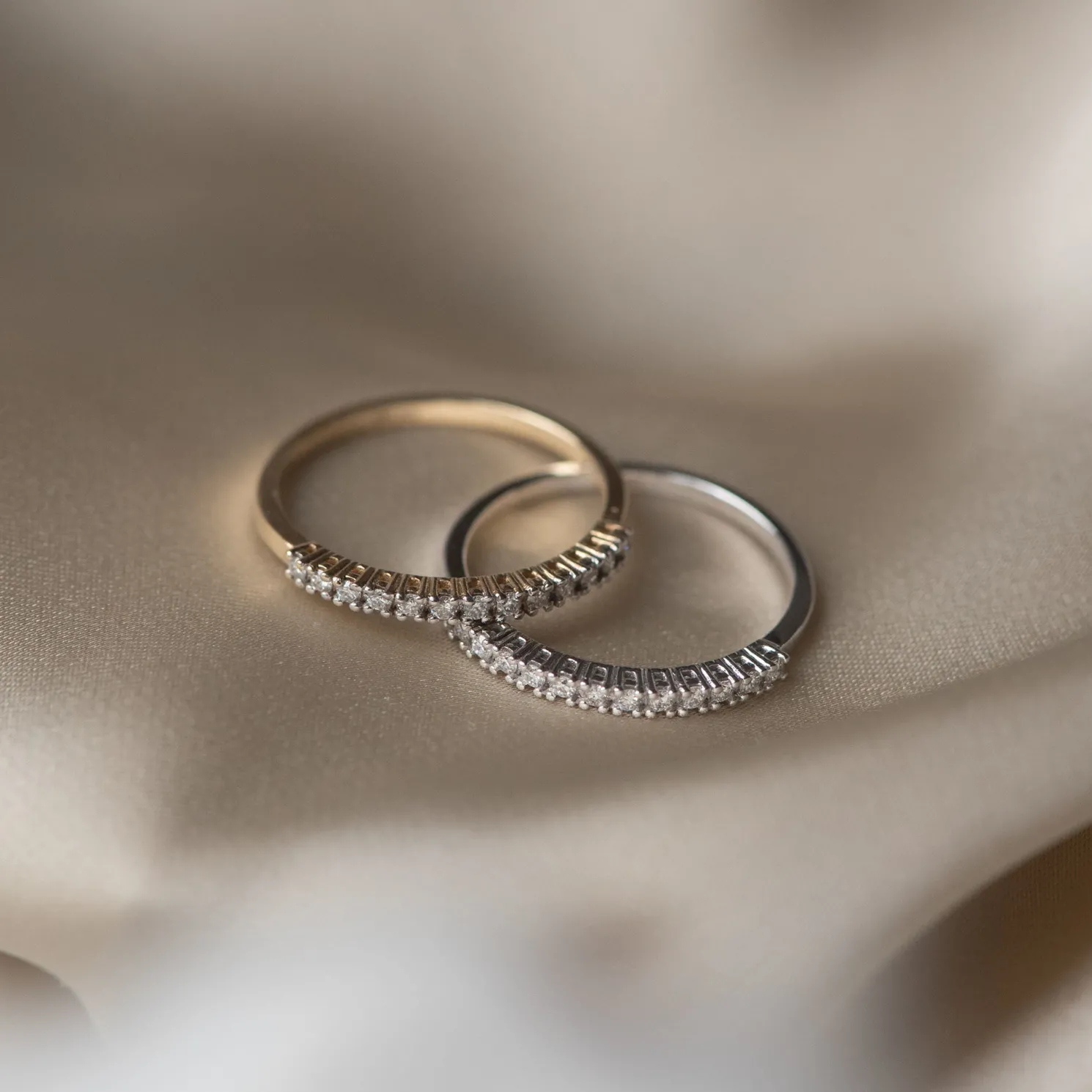 De la Paix Madeline 14 karaat witgouden ring met diamant 0.14 karaat