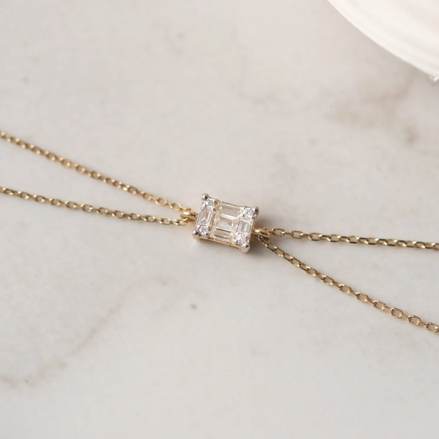 De la Paix Maxime 14 karaat gouden armband met diamant 0.10 karaat