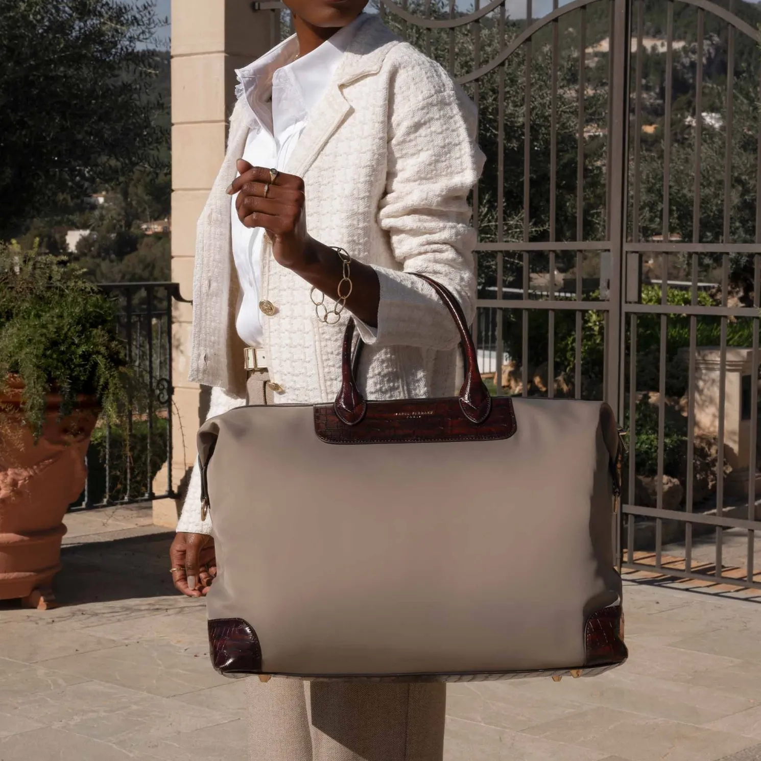 Du Louvre Celie taupe weekendtas klein