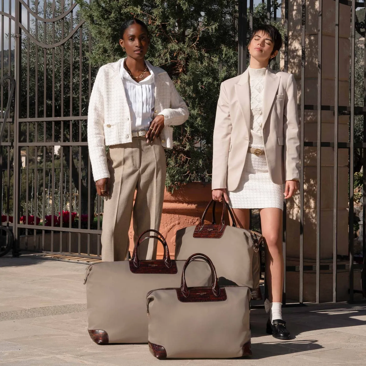 Du Louvre Celie taupe weekendtas klein