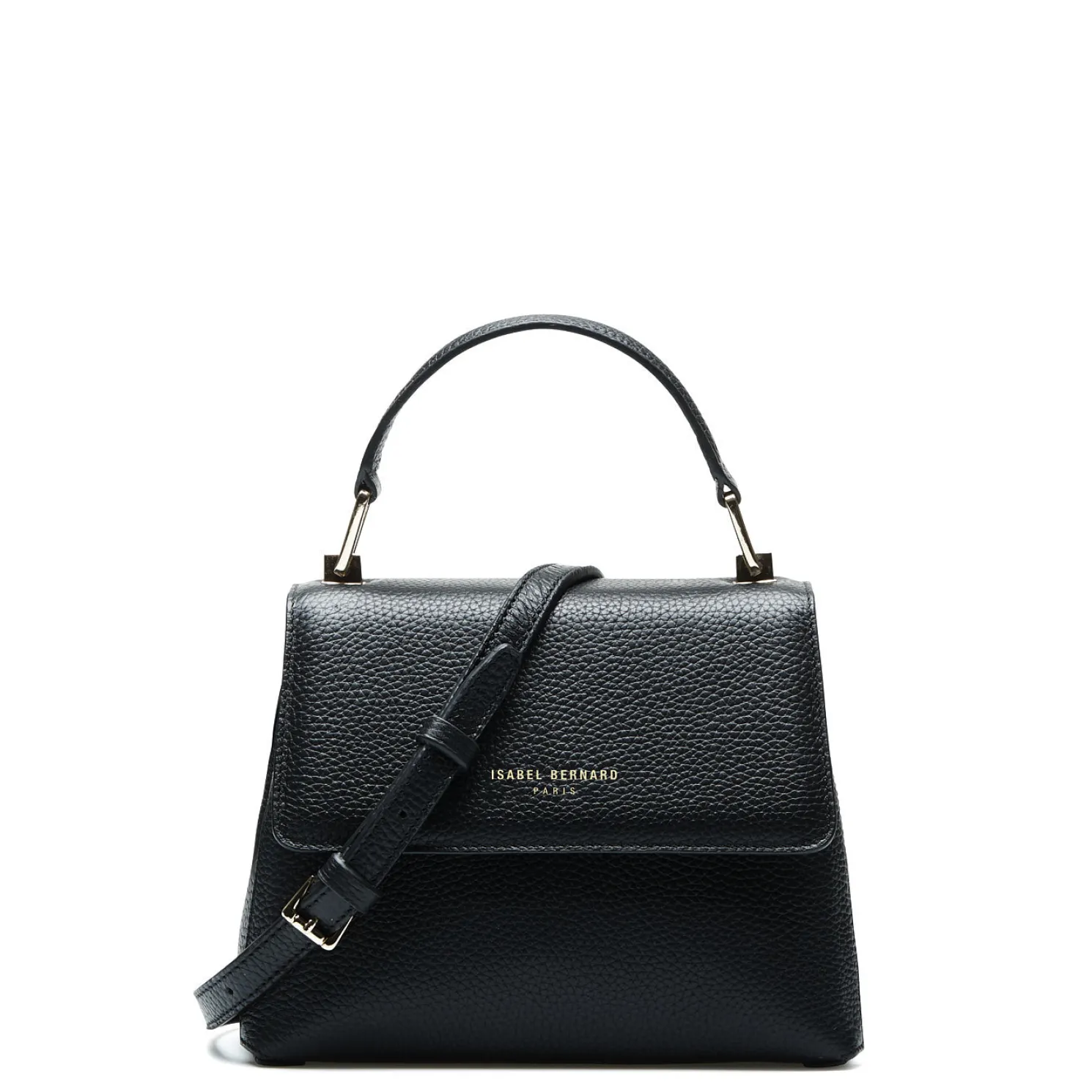 Femme Forte Heline zwarte leren handtas van kalfsleer