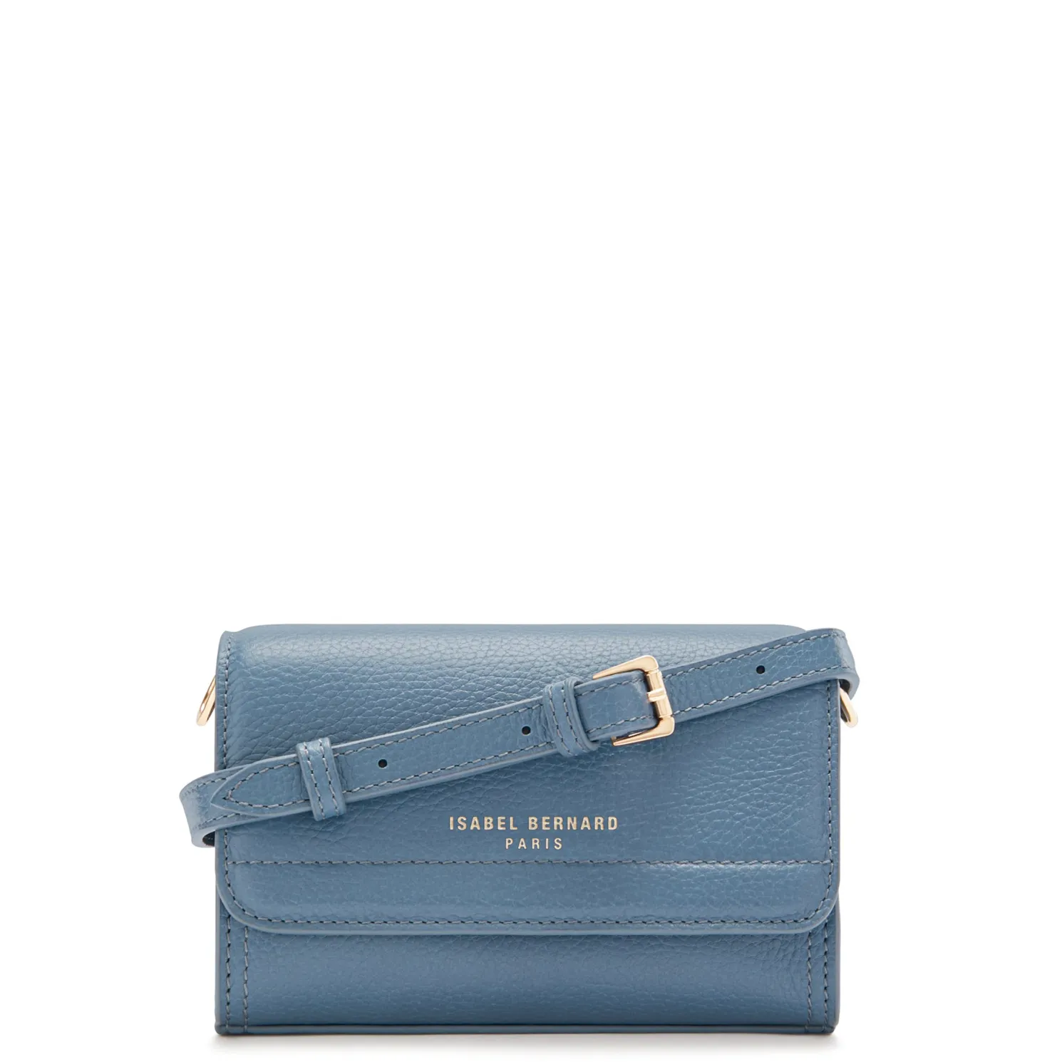 Femme Forte Kim blauwe leren crossbody tas van kalfsleer