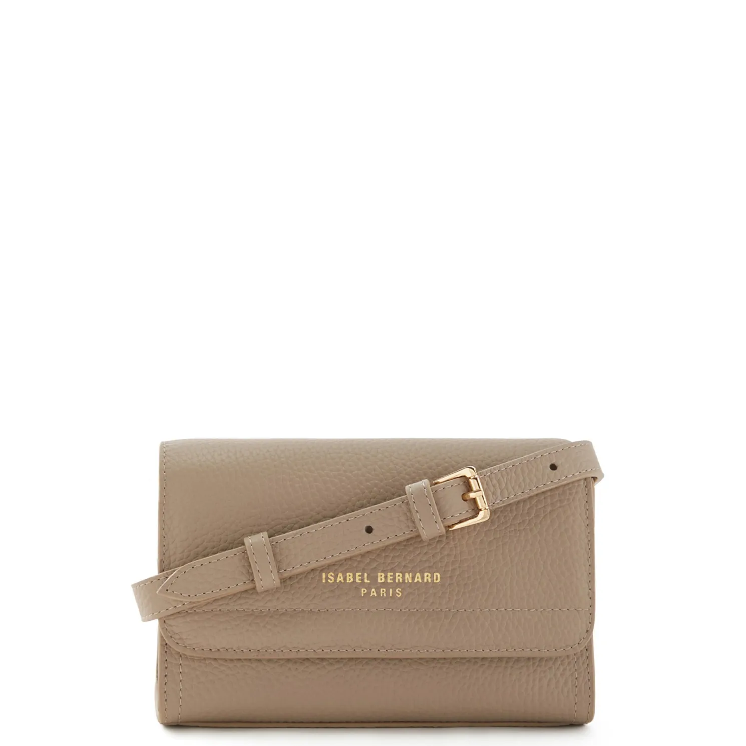 Femme Forte Kim taupe leren crossbody tas van kalfsleer