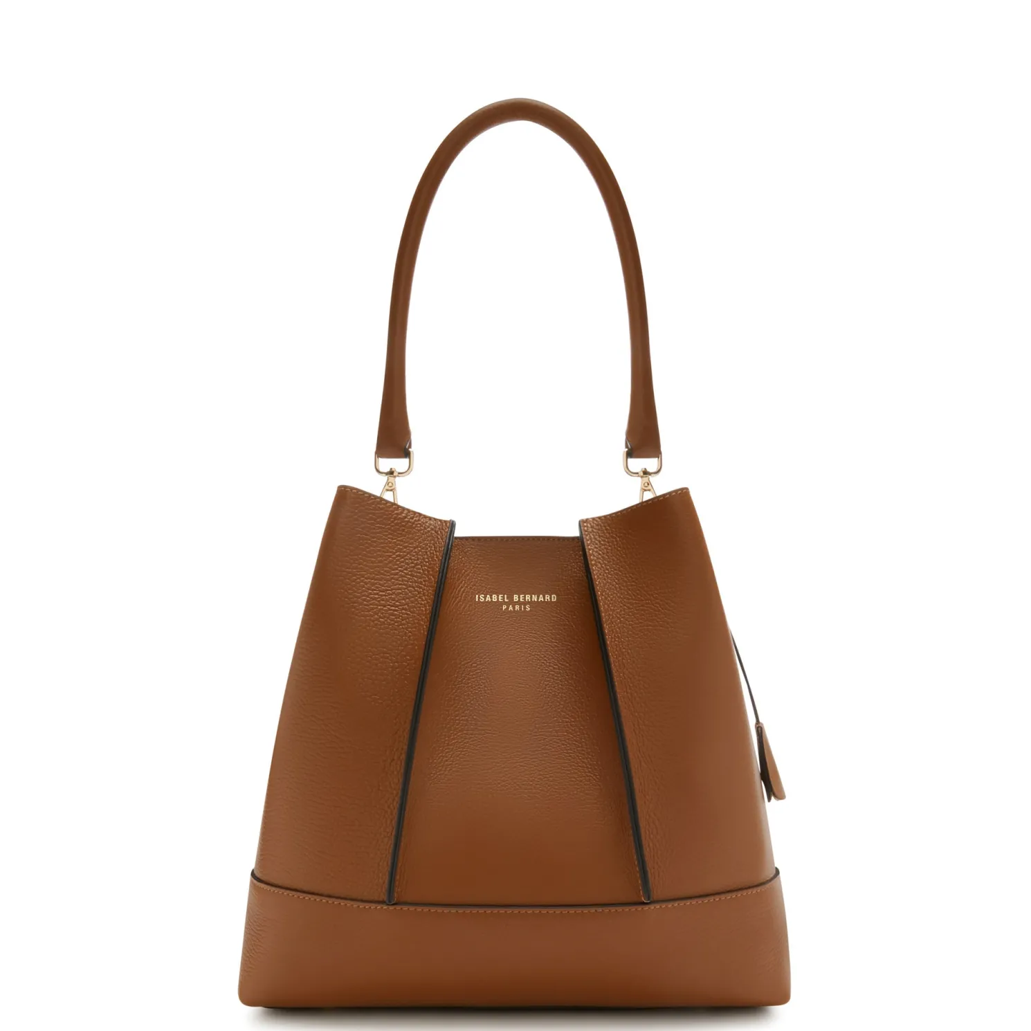 Femme Forte Macie cognac leren schoudertas van kalfsleer