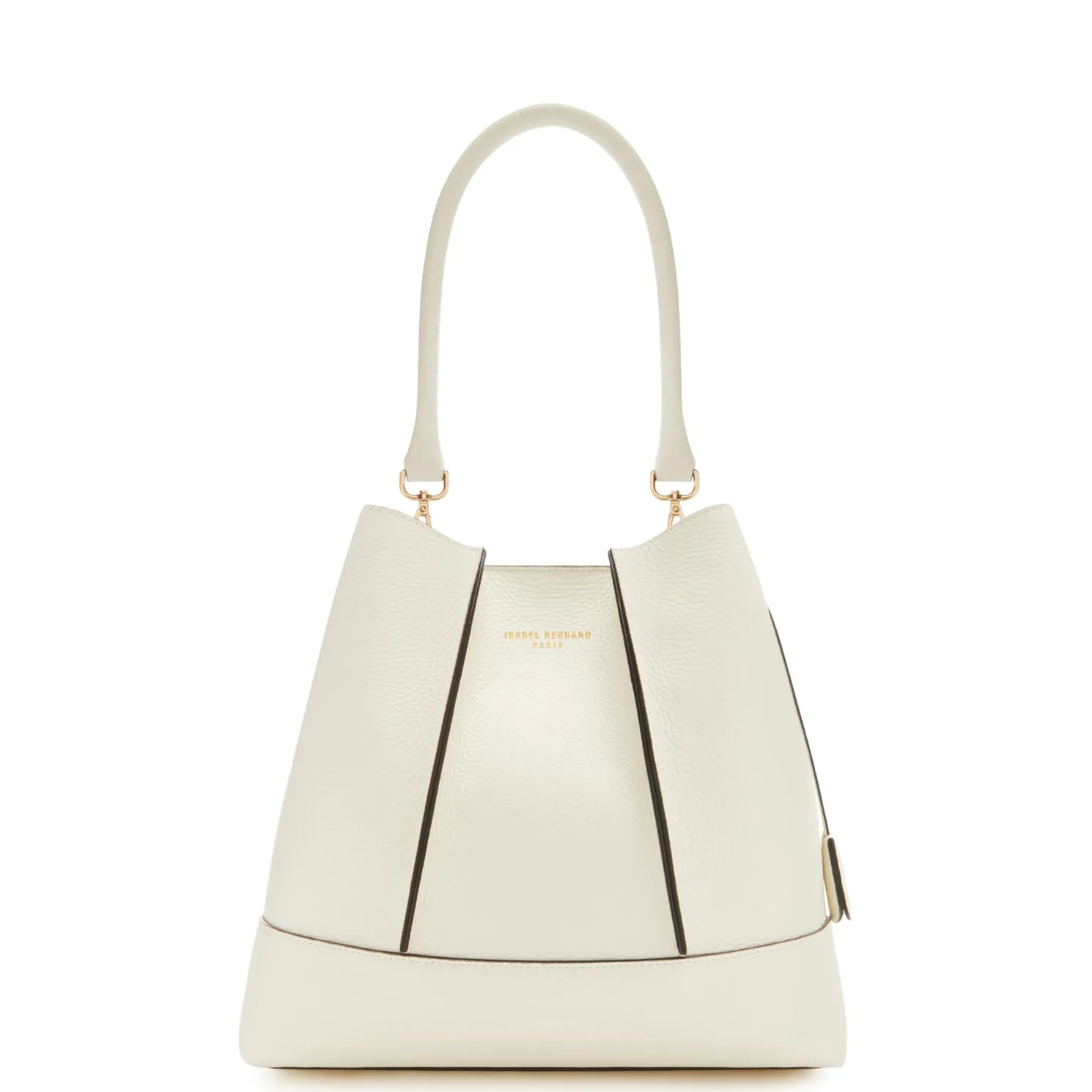 Femme Forte Macie crème leren schoudertas van kalfsleer