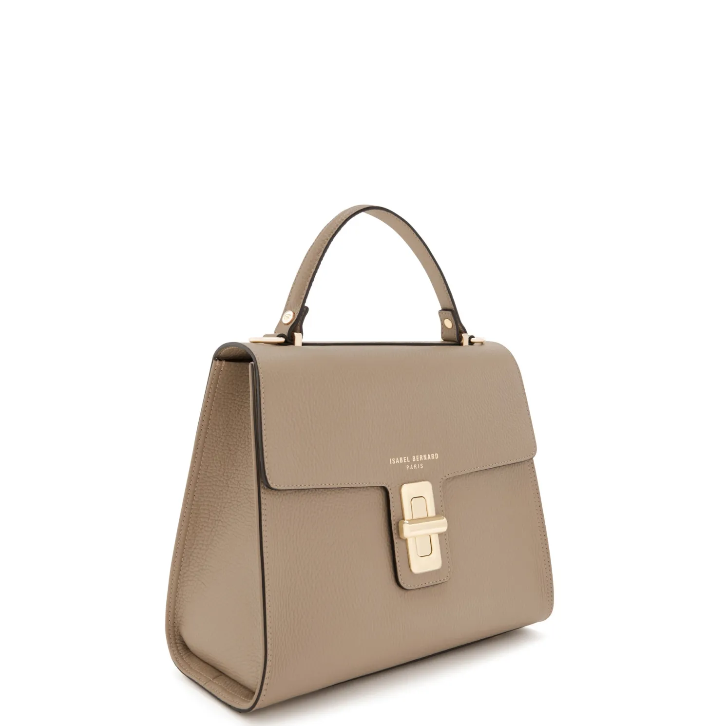 Femme Forte Simone Midi taupe leren handtas van kalfsleer