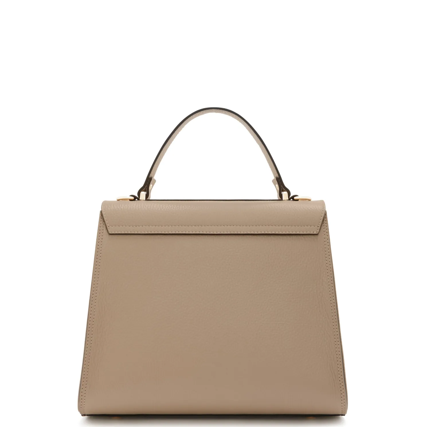 Femme Forte Simone Midi taupe leren handtas van kalfsleer