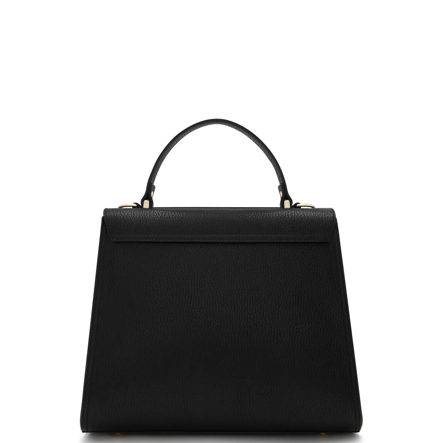 Femme Forte Simone Midi zwarte leren handtas van kalfsleer