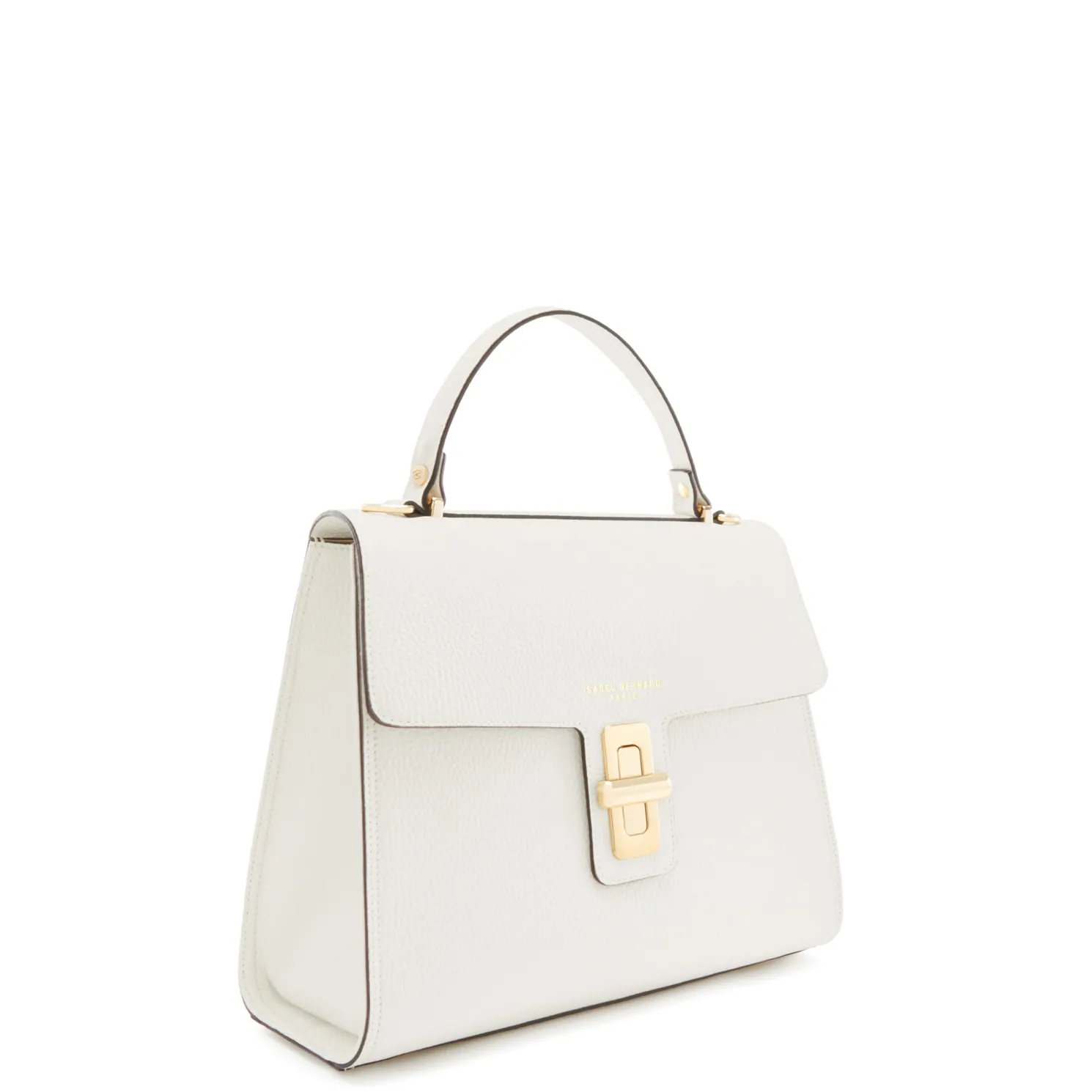Femme Forte Simone Midi witte leren handtas van kalfsleer