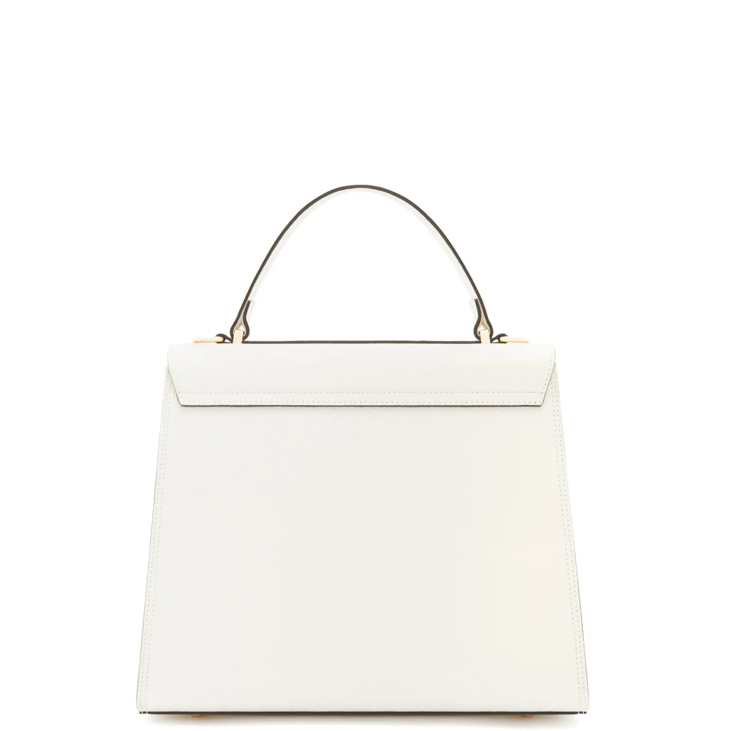 Femme Forte Simone Midi witte leren handtas van kalfsleer