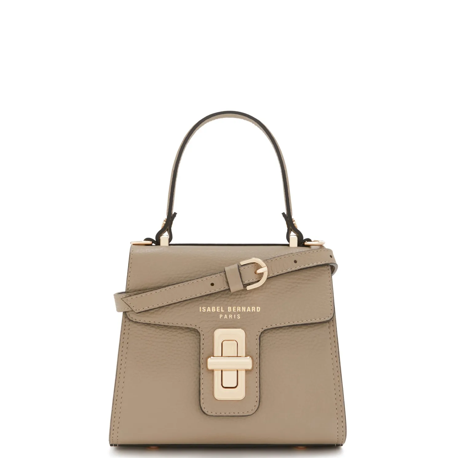 Femme Forte Simone Mini taupe leren handtas van kalfsleer