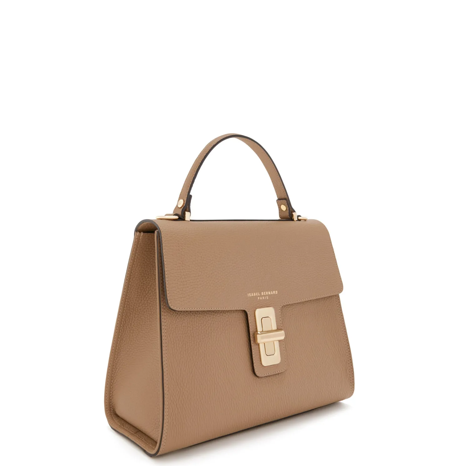 Femme Forte Simone Midi beige leren handtas van kalfsleer