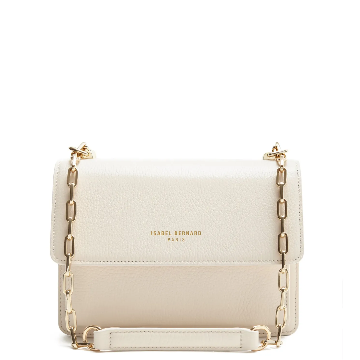 Femme Forte Valerie crème leren schoudertas van kalfsleer