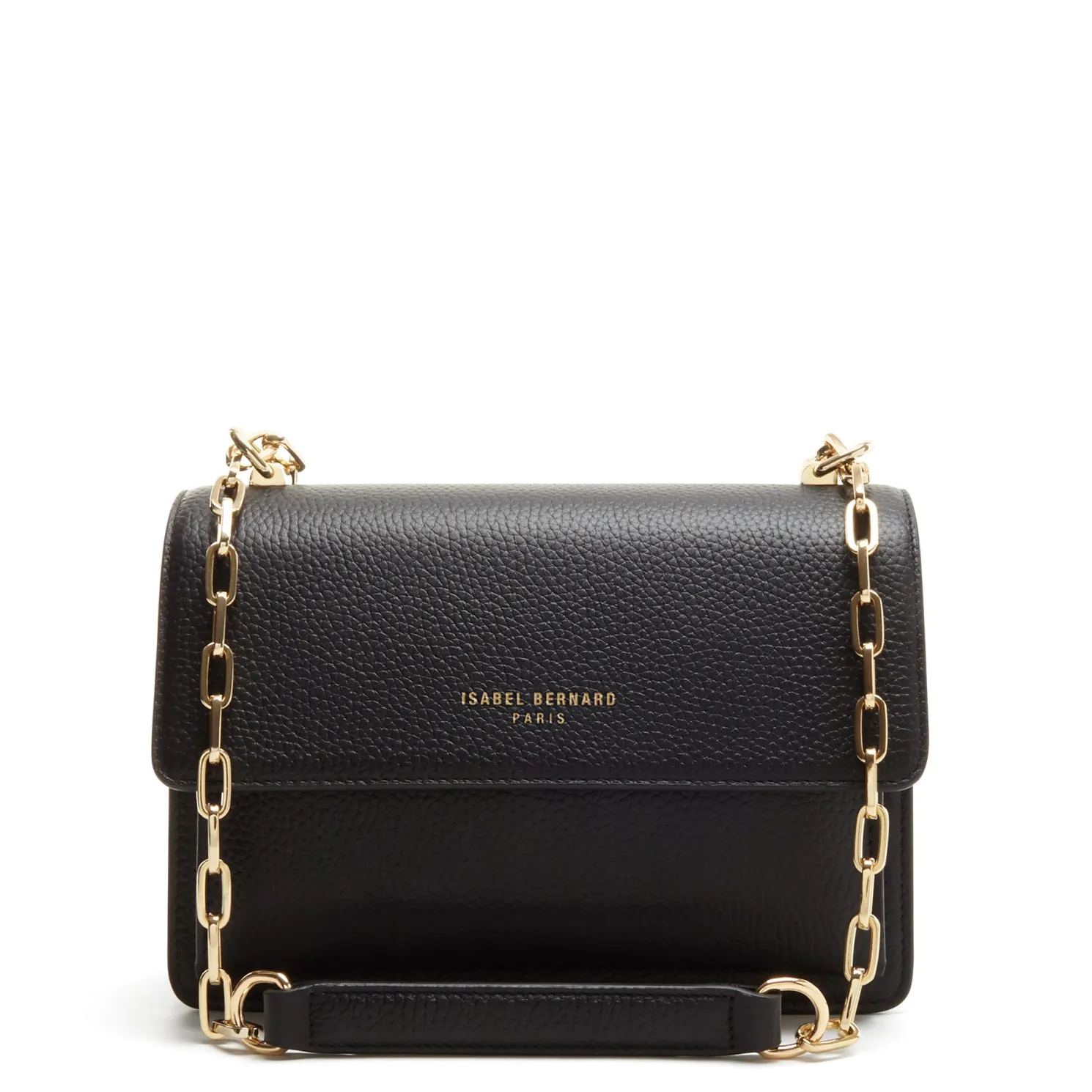 Femme Forte Valerie zwarte leren schoudertas van kalfsleer