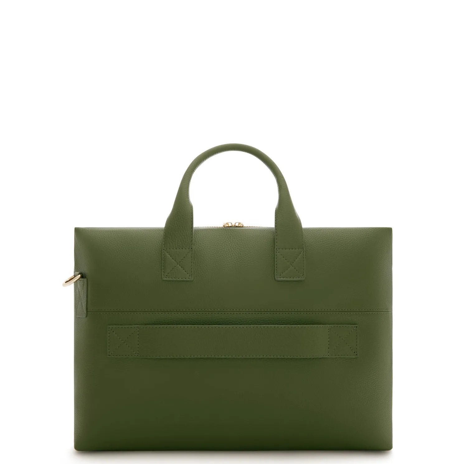 Honoré Anique groene leren handtas van kalfsleer met 16.4 inch laptopvak