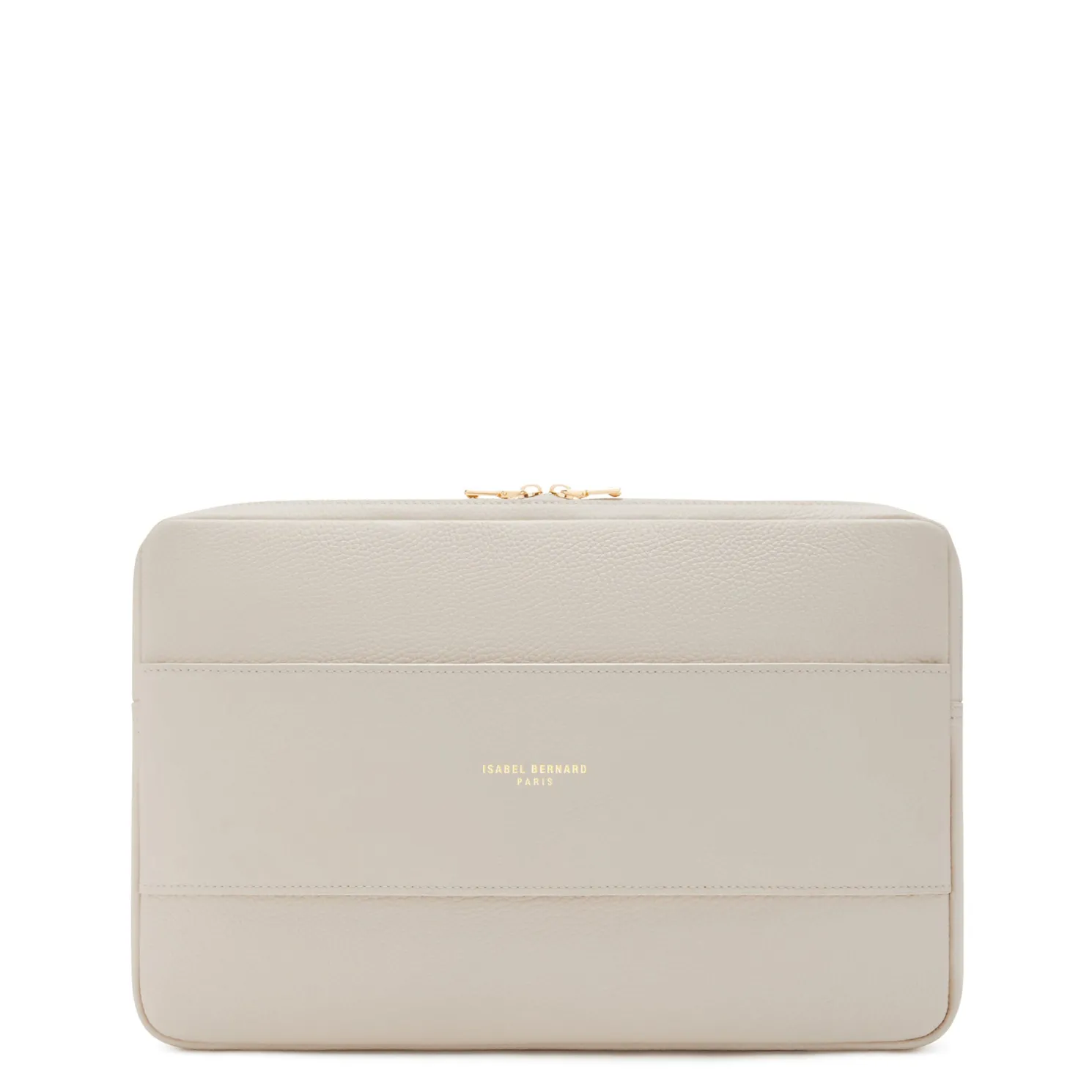 Honoré Caress crème leren laptop hoes van kalfsleer