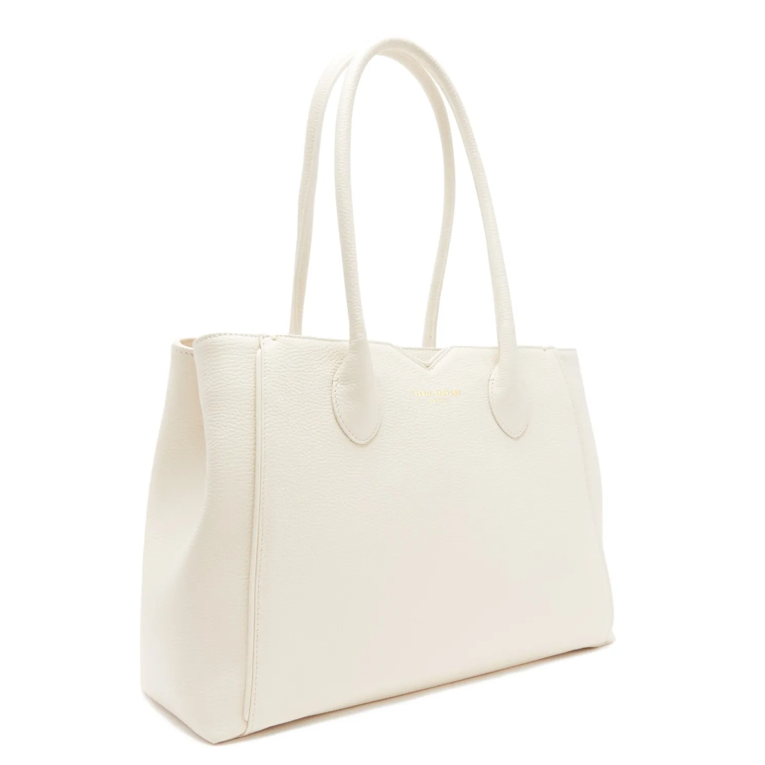 Honoré Cloe crème leren handtas van kalfsleer