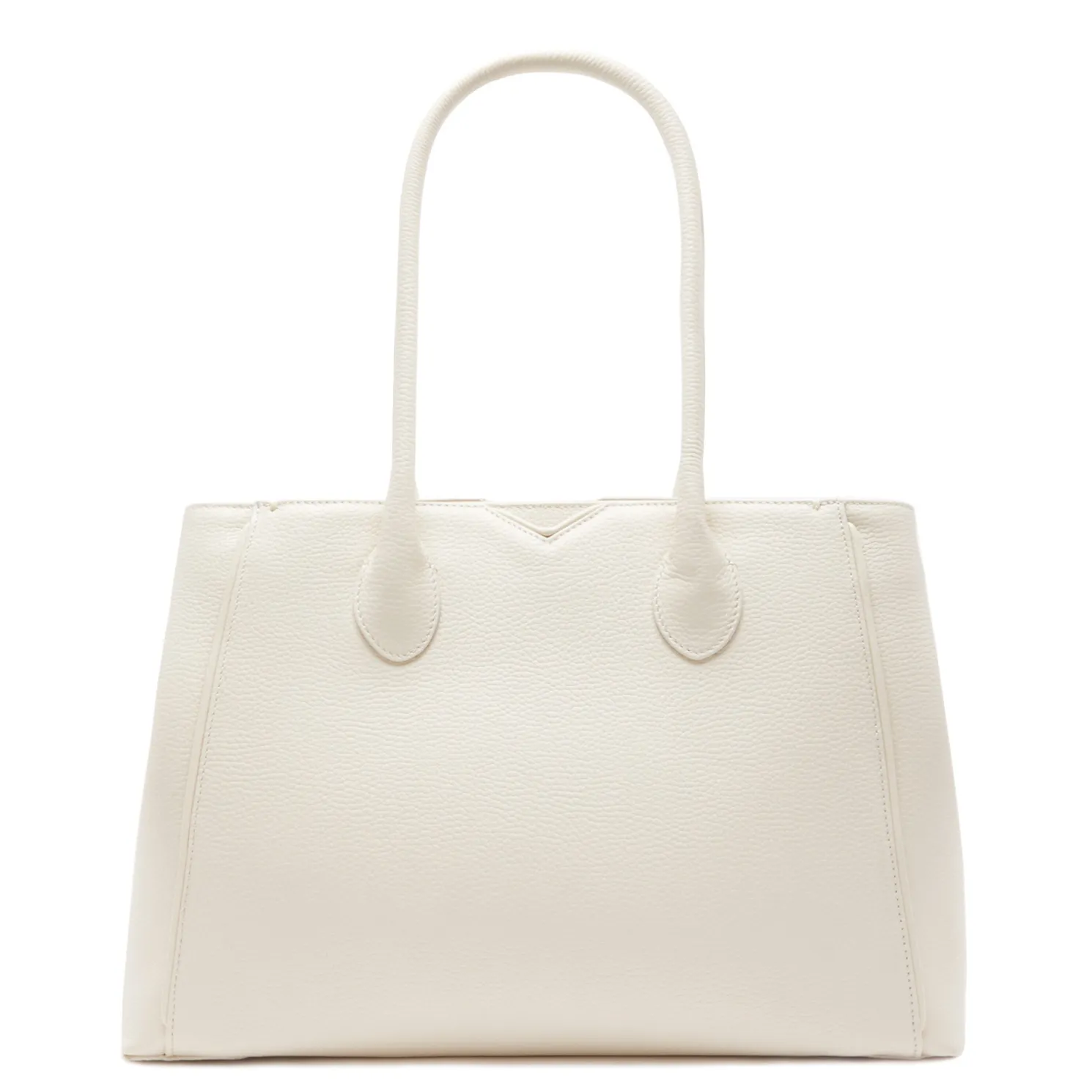 Honoré Cloe crème leren handtas van kalfsleer