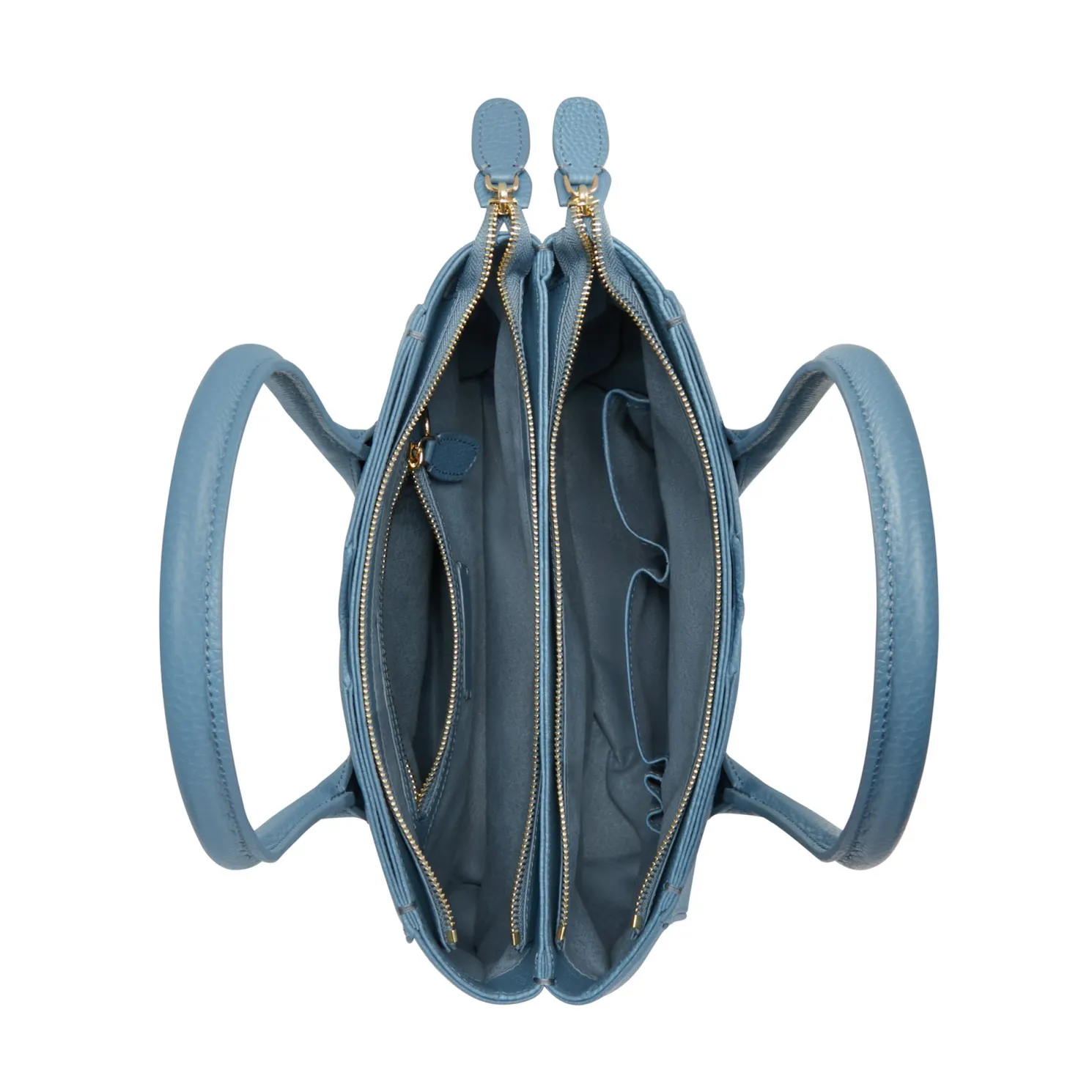 Honoré Cloe Midi blauwe leren handtas van kalfsleer