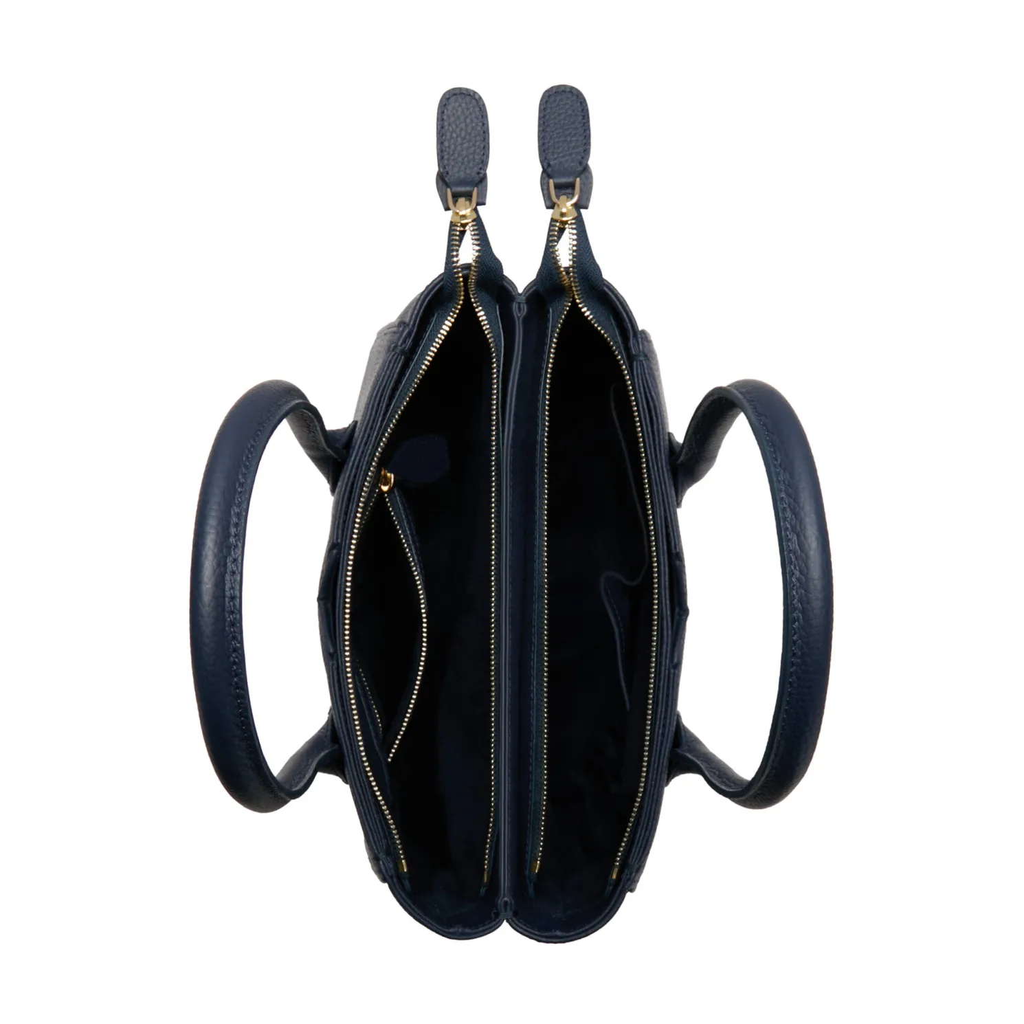 Honoré Cloe Midi blauwe leren handtas van kalfsleer