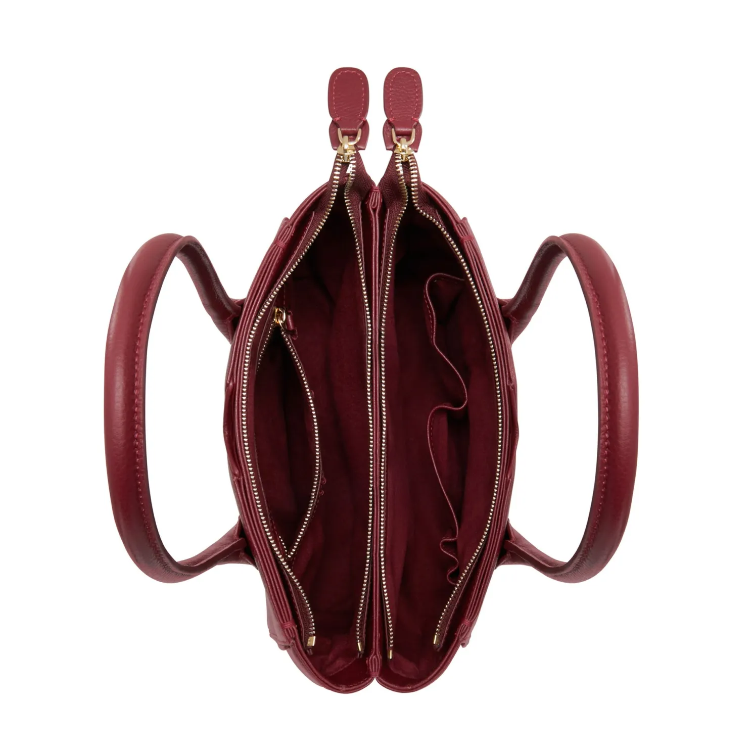 Honoré Cloe Midi bordeaux leren handtas van kalfsleer