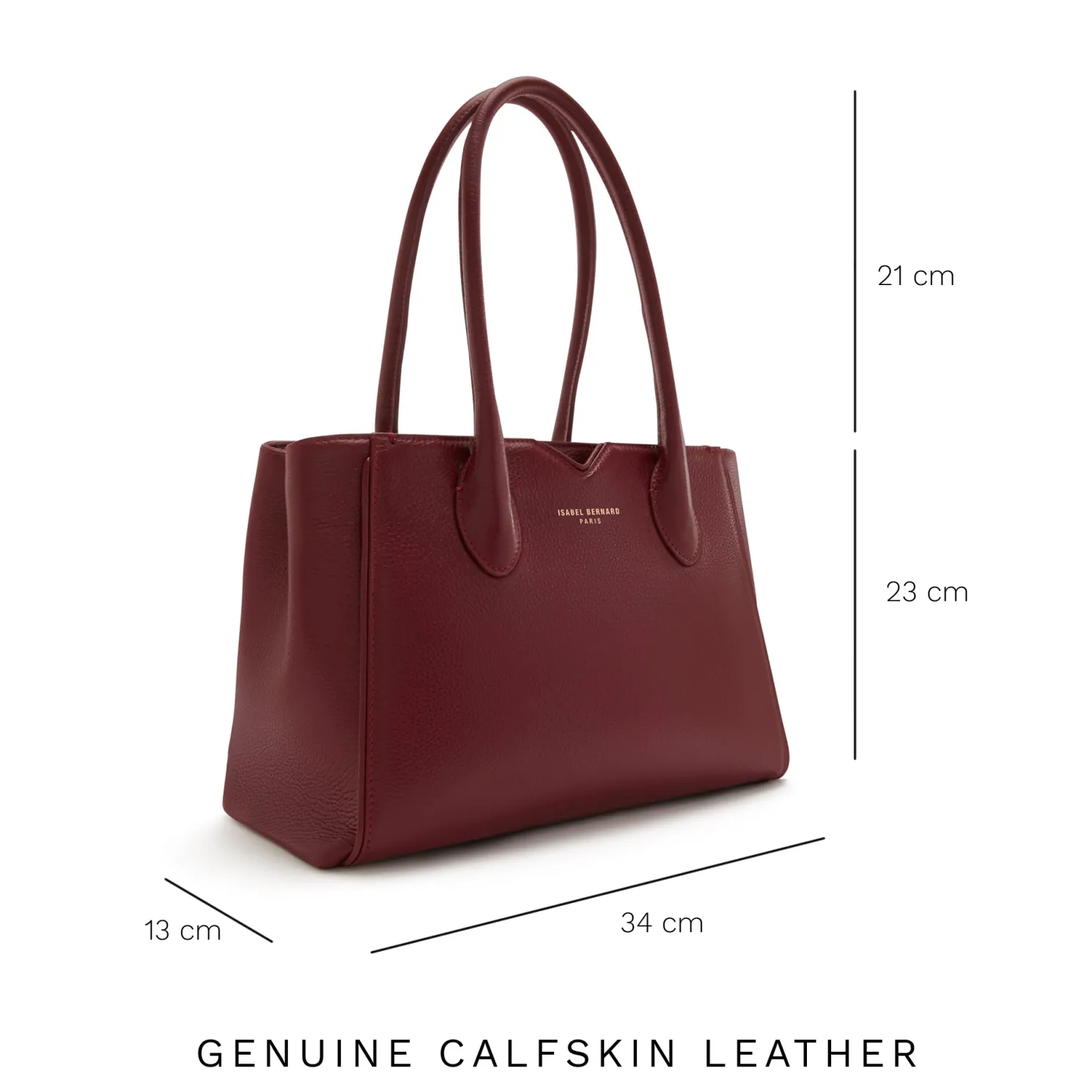 Honoré Cloe Midi bordeaux leren handtas van kalfsleer