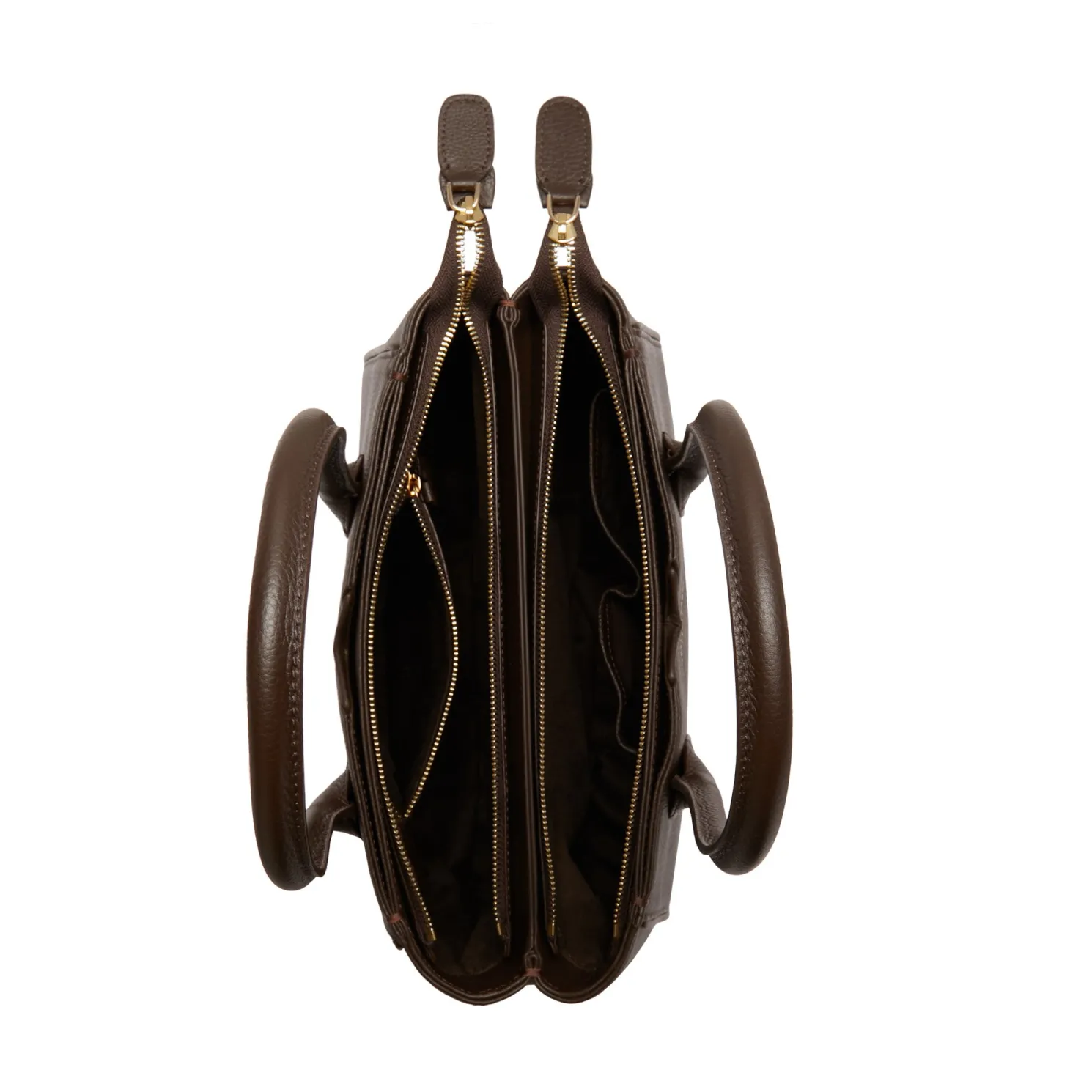 Honoré Cloe Midi bruine leren handtas van kalfsleer