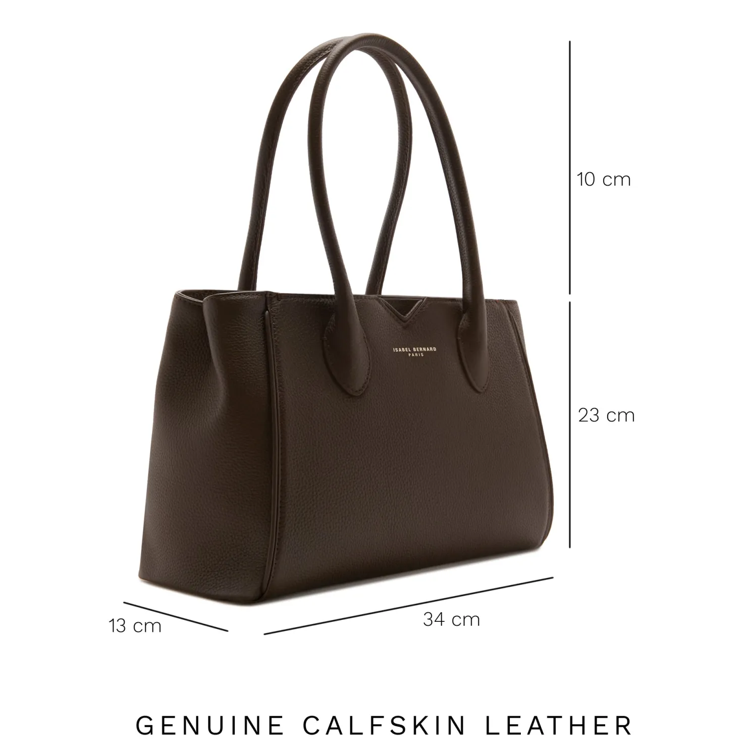 Honoré Cloe Midi bruine leren handtas van kalfsleer