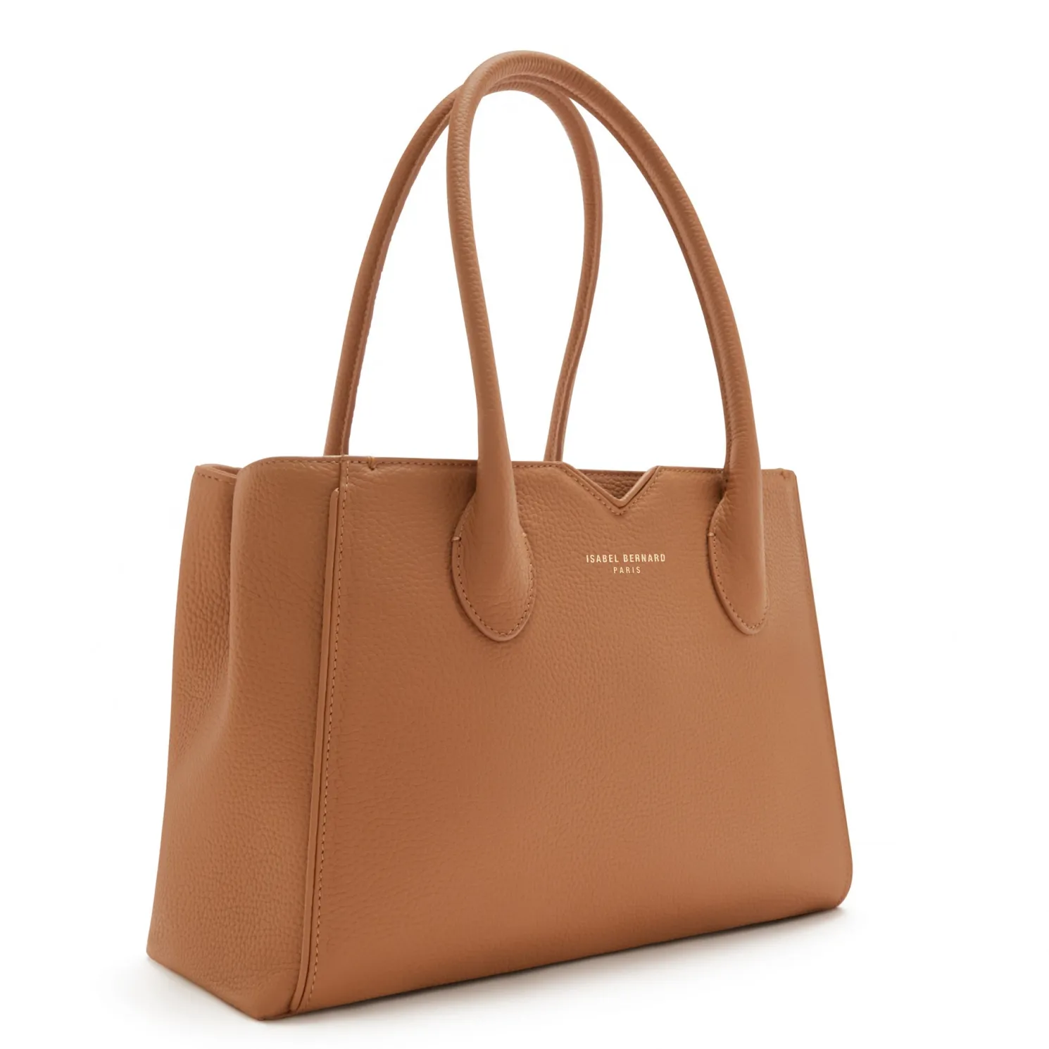 Honoré Cloe Midi camel leren handtas van kalfsleer