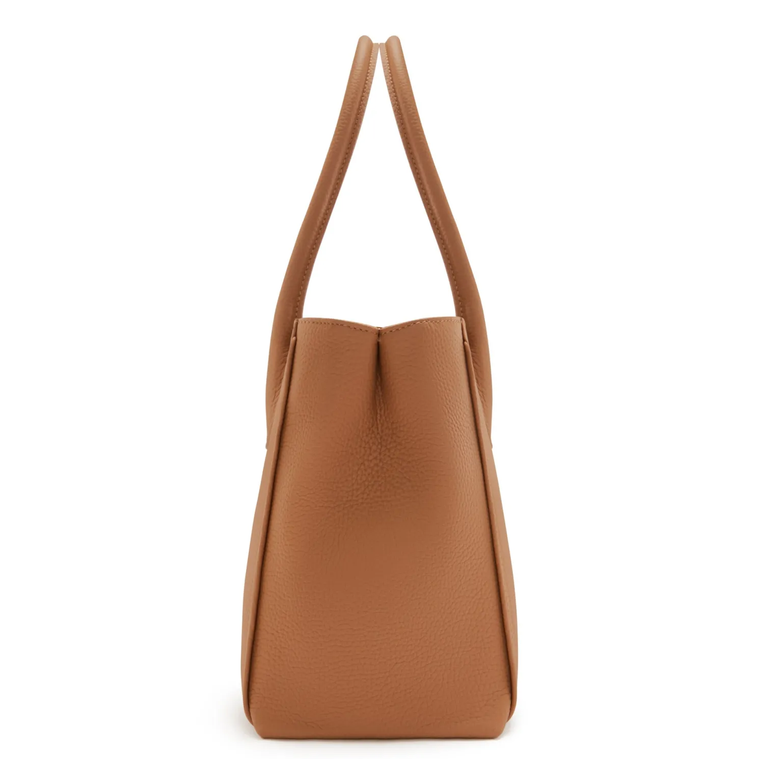 Honoré Cloe Midi camel leren handtas van kalfsleer