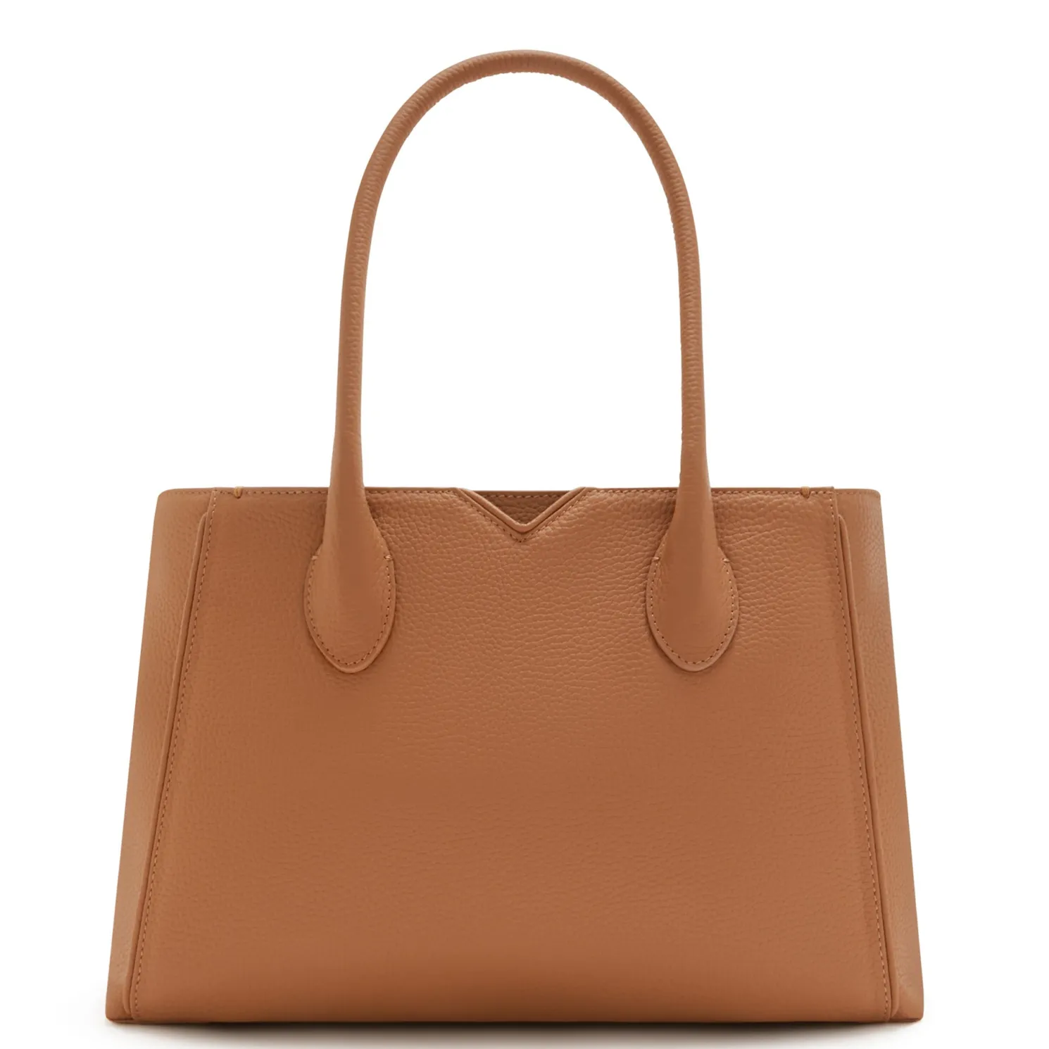 Honoré Cloe Midi camel leren handtas van kalfsleer