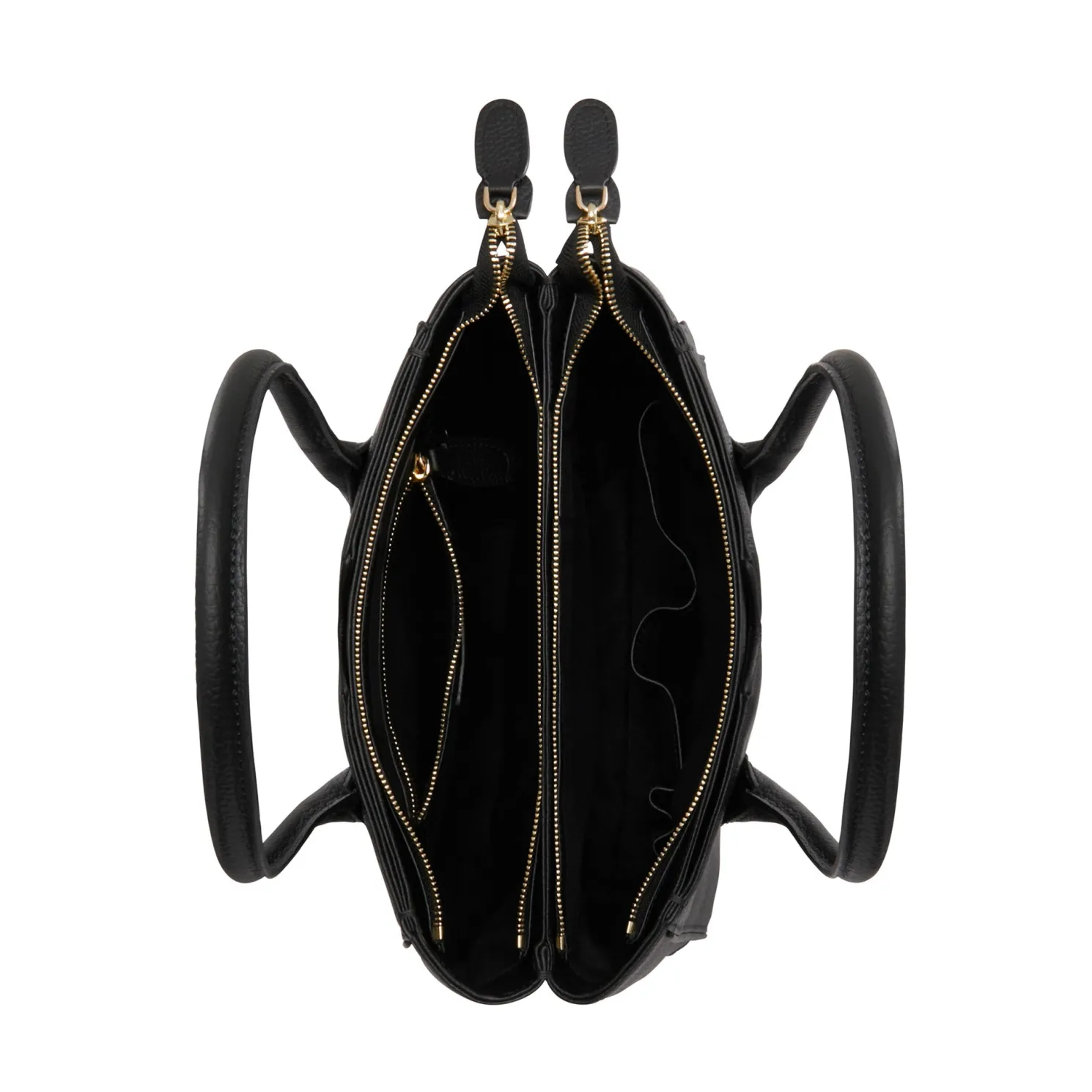 Honoré Cloe Midi zwarte leren handtas van kalfsleer