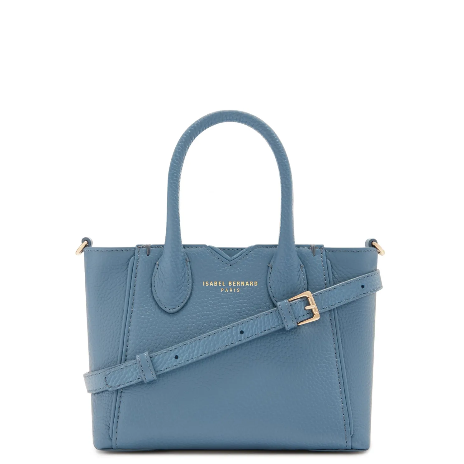 Honoré Cloe Mini blauwe leren handtas van kalfsleer