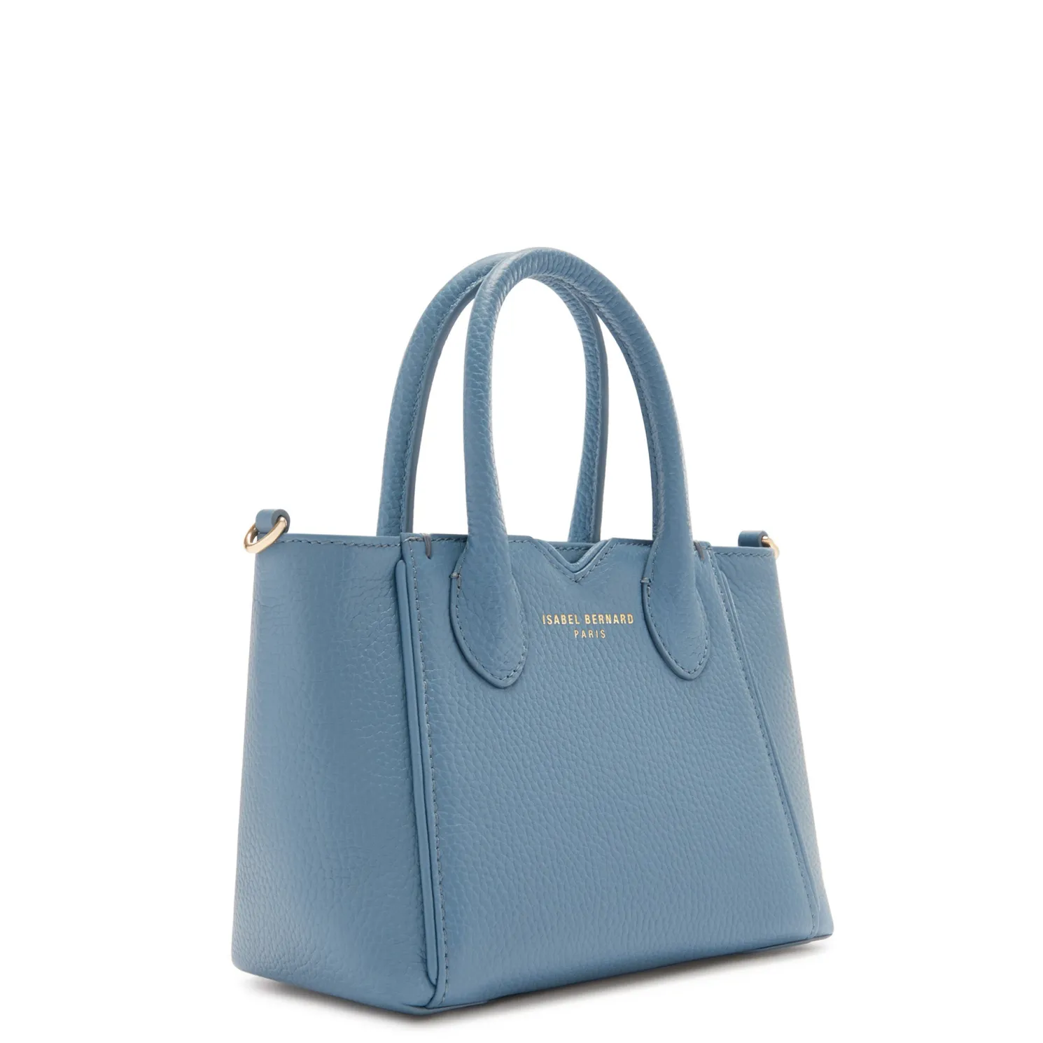 Honoré Cloe Mini blauwe leren handtas van kalfsleer